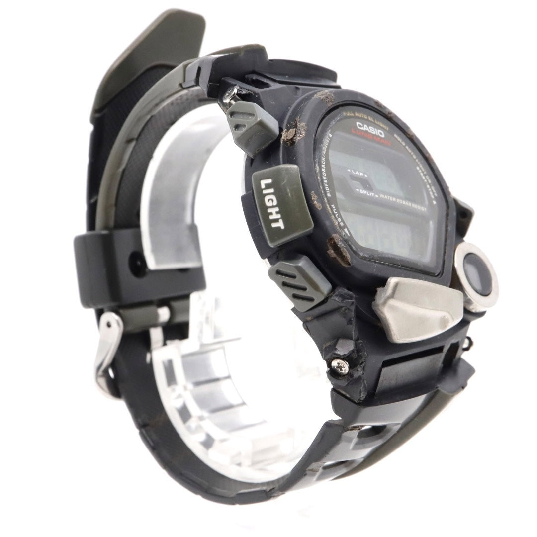【電池交換済】カシオ G-SHOCK LUNGMAN DWG-100 腕時計 メンズウォッチ パルスチェック 心拍数計測 マスターオブG デジタル クォーツ ブラック ヴィンテージ 90年代 レア コレクターズアイテム 20気圧防水 耐衝撃構造 稼働品 G7
