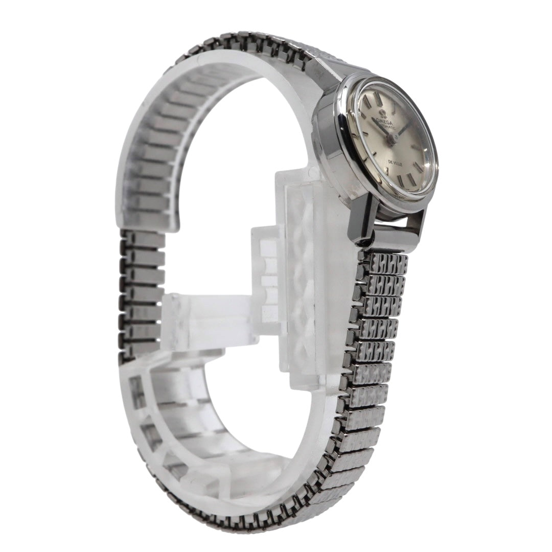 【美品/稼働品】OMEGA オメガ DE VILLE デビル レディース腕時計 自動巻き AUTOMATIC シルバー文字盤 アナログ ラウンドケース ステンレスブレス アンティーク ビンテージ クラシック ドレスウォッチ SWISS MADE G2