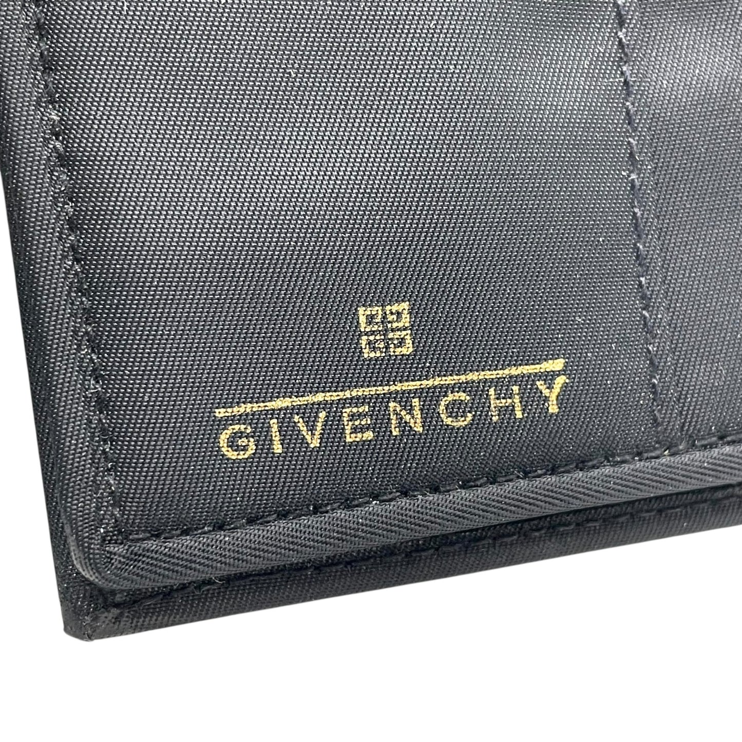 美品 ジバンシィ GIVENCHY ジバンシー 二つ折り財布 ナイロン Gロゴ 黒 ブラック 金金具 ゴールド金具 ヴィンテージ 6