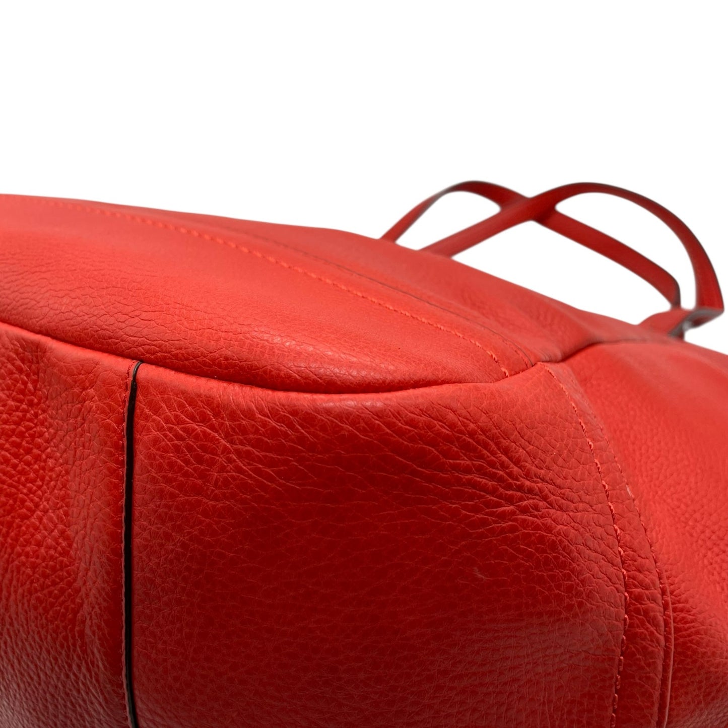 コーチ COACH トートバッグ ペブルドレザー F23284 赤 レッド 黄色 イエロー チャーム付き A4対応 通勤 通学 S24