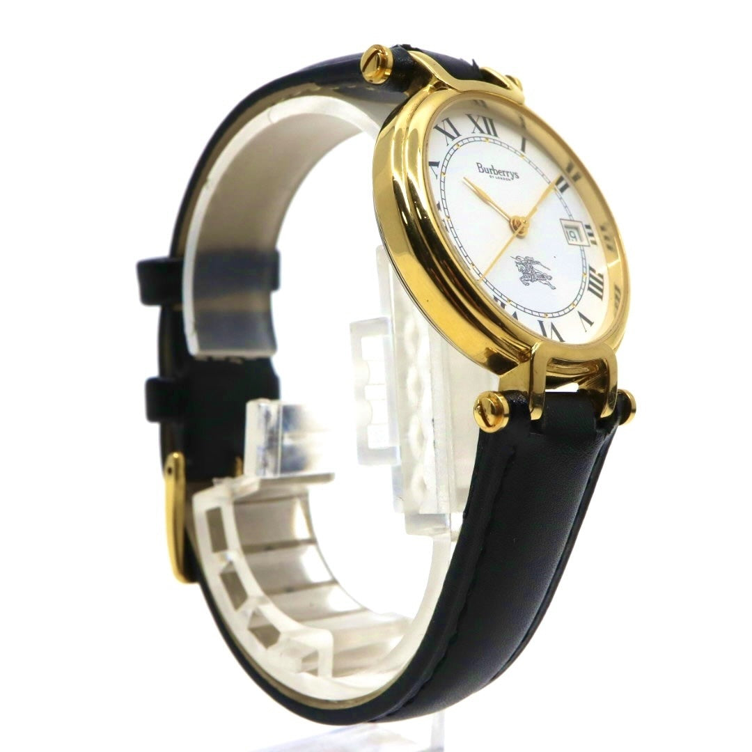 BURBERRY バーバリー 腕時計 ゴールド クオーツ ホワイト文字盤【中古】 ユニセックス