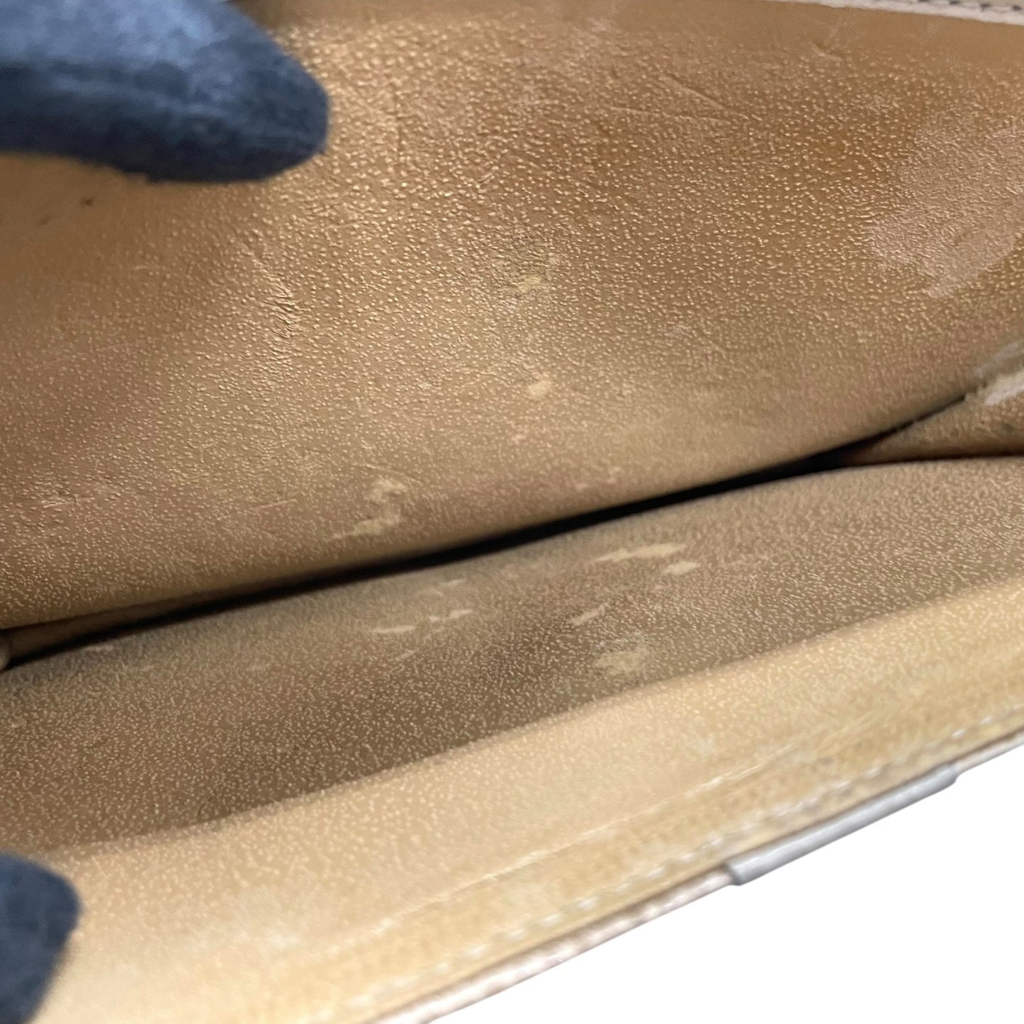 イヴサンローラン Yves Saint Laurent ショルダーバッグ ワンショルダー ベージュ グレージュ レザー ゴールド金具 フラップ開閉 肩掛け可 YSL ヴィンテージ レディース S81