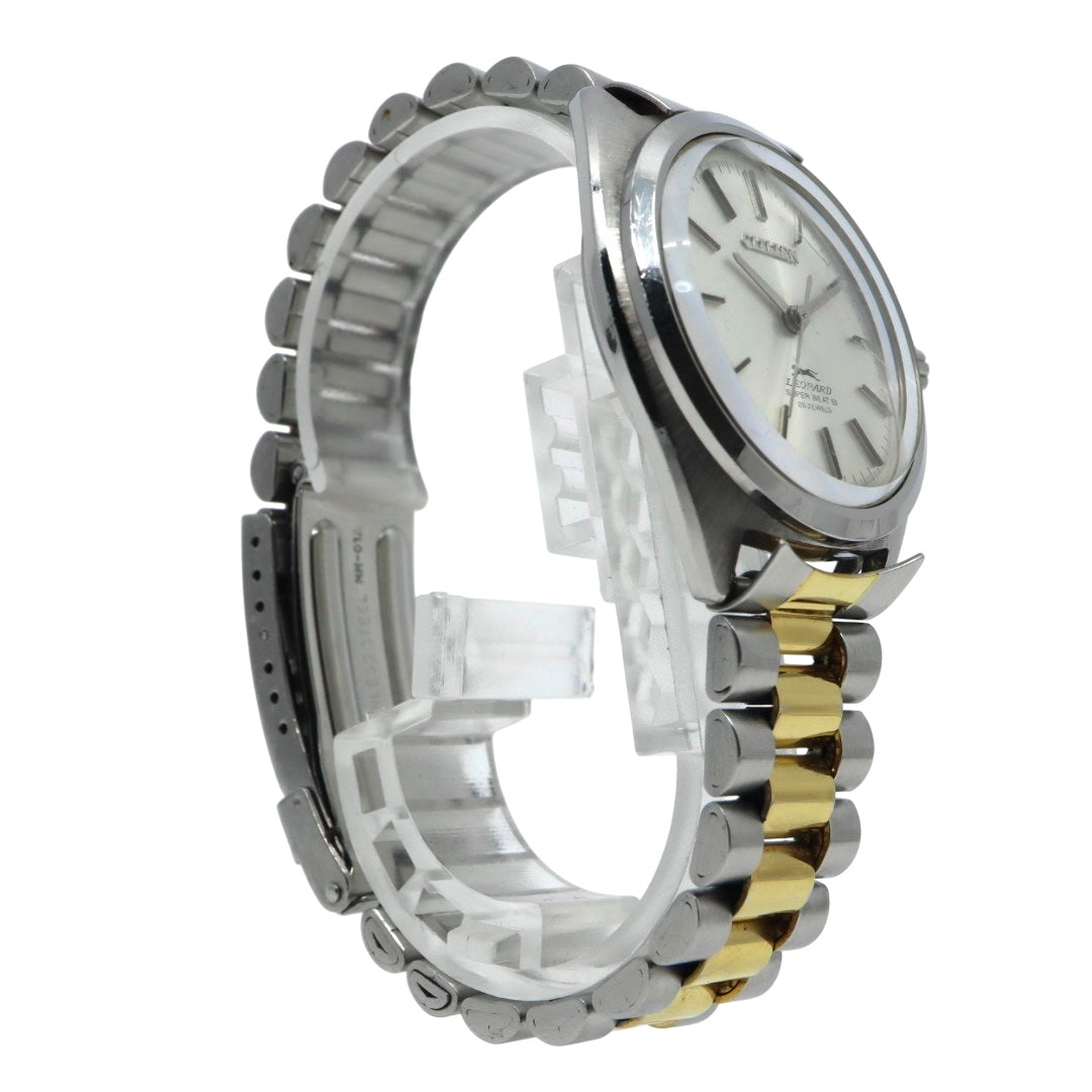 シチズン CITIZEN レオパード スーパー ビート8 自動巻き 腕時計 ヴィンテージ 1970年代 ステンレススチール シルバー×ゴールド 自動巻き 26石 メンズ G5
