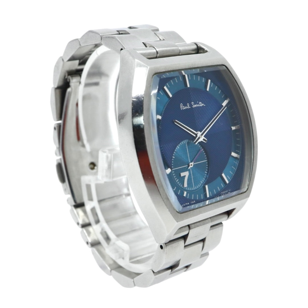 ポールスミス Paul Smith 腕時計 メンズ クォーツ ブルー文字盤 トノー型 シルバー SS 1045-T019421 アナログ ウォッチ ビジネス カジュアル 通勤 通学 クラシック 上品 エレガント スタイリッシュ ドレスウォッチ 高級感 G10