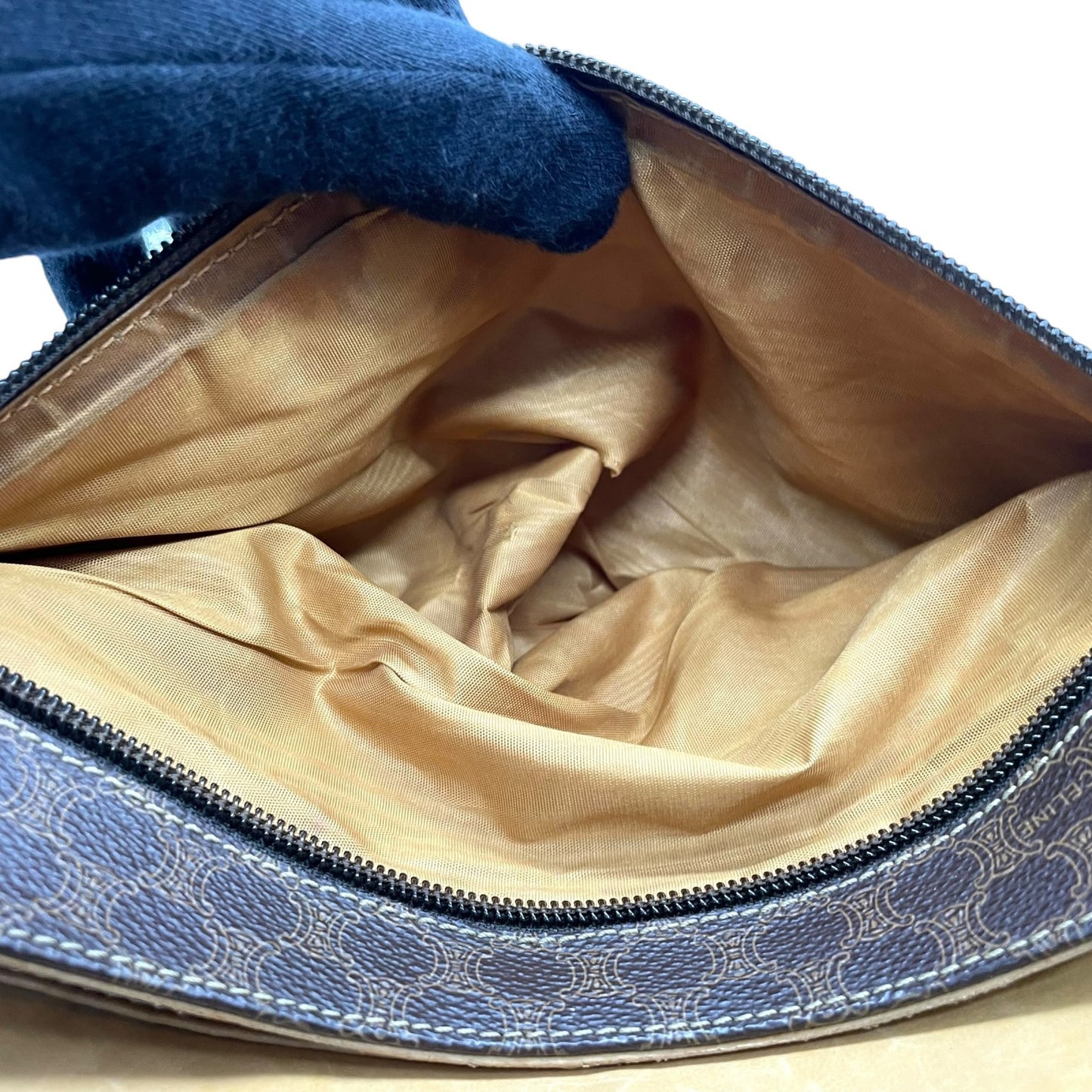 CELINE セリーヌ マカダム ショルダーバッグ ヴィンテージ オールドセリーヌ PVC レザー ゴールド金具 フラップデザイン 1980s 1990s クラシック クロスボディ k1