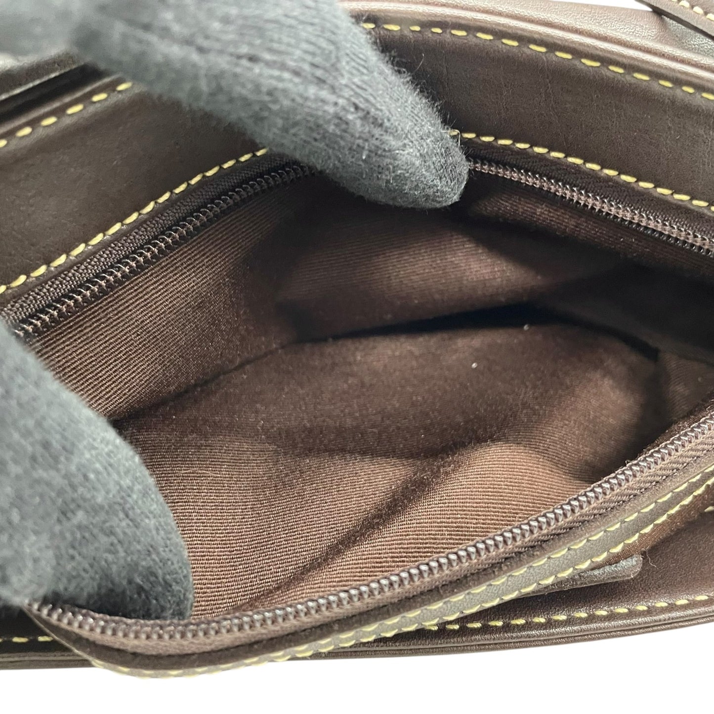 【美品】COACH コーチ 7784 ショルダーバッグ レザー ブラウン 茶色 バックルフラップ ステッチ ワンショルダー バッグ Y2K 00s vintage s91