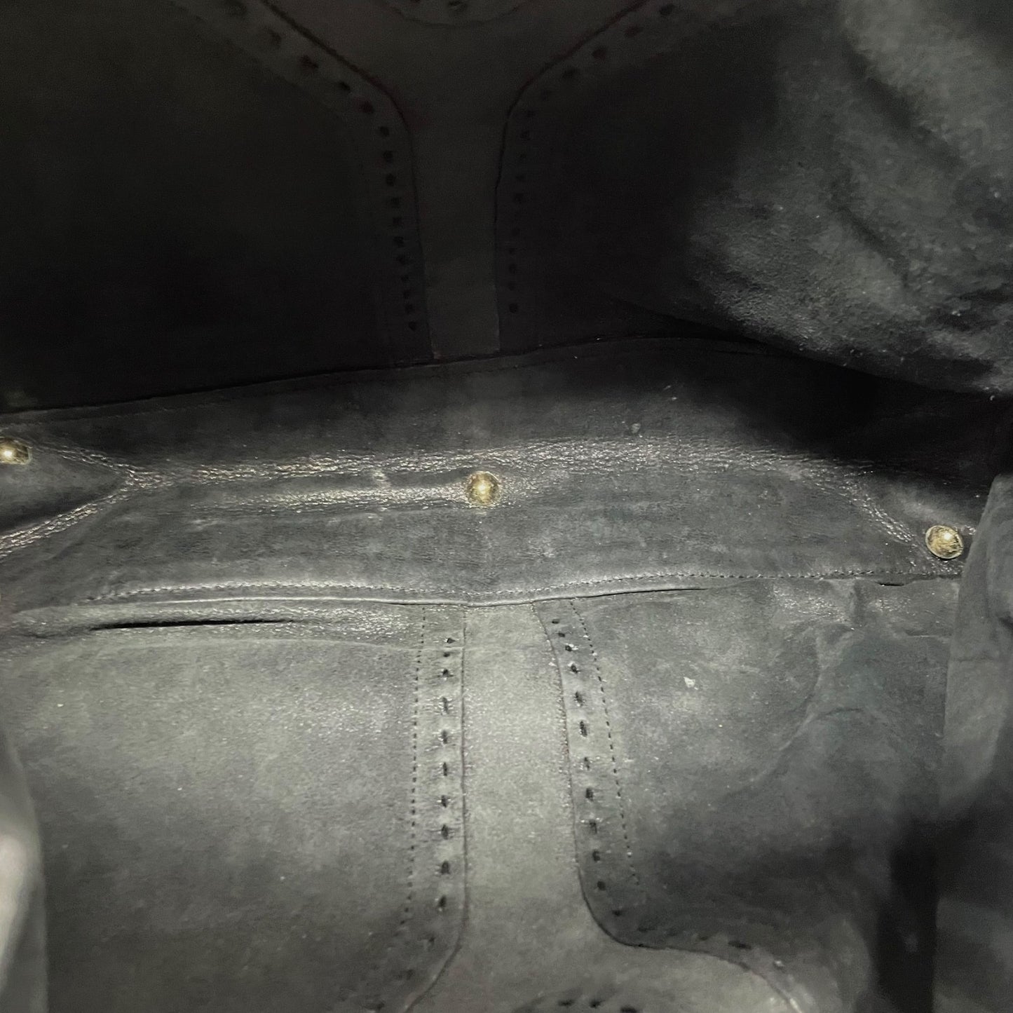 イヴ・サンローラン YVES SAINT LAURENT ネオ ダブル 巾着 レザー トートバッグ ブラック ゴールド金具 ヴィンテージ 肩掛け 収納力抜群 D7