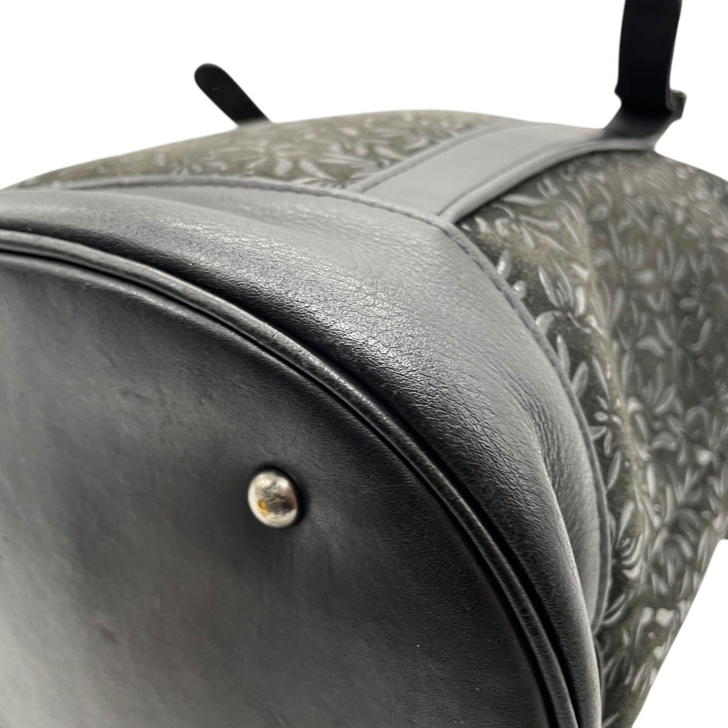 印傳屋 インデンヤ Inden トートバッグ 黒 ブラック レザー 鹿革 漆 ブラック金具 肩掛け可 レディース E11