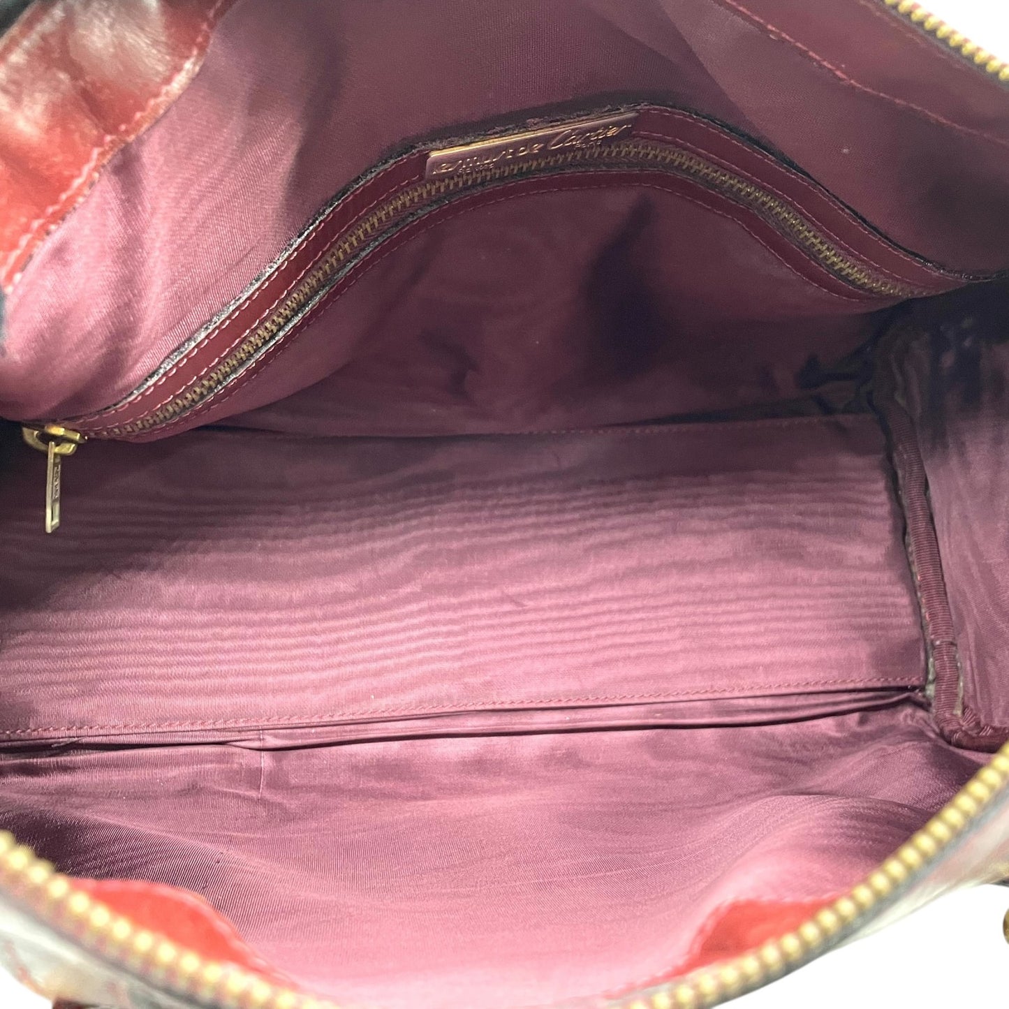 Cartier カルティエ マストライン ボストンバッグ レザー 赤 ボルドー ワインレッド ゴールド金具 パドロック クロシェット 2Cモチーフ メンズ レディース ヴィンテージ U1