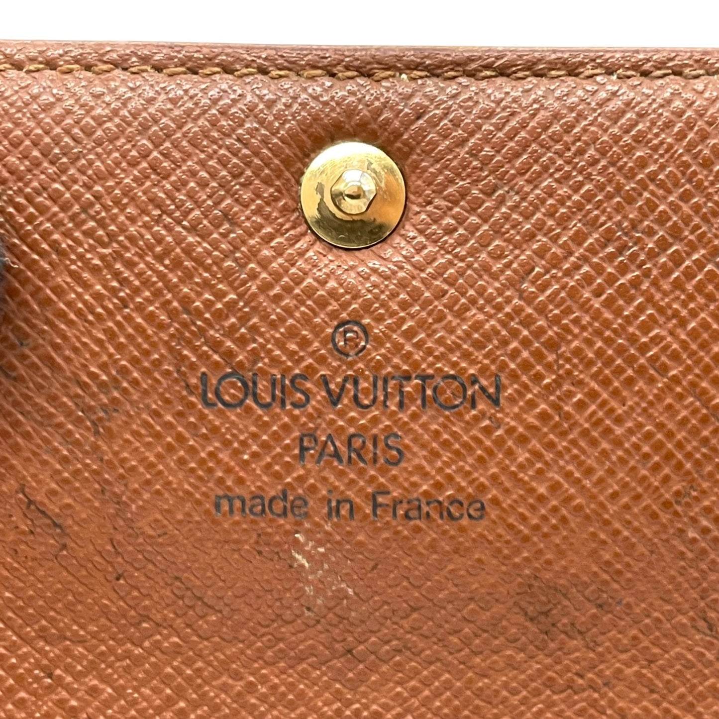 LOUIS VUITTON ルイヴィトン モノグラム ポシェット ポルトモネ クレディ 長財布 二つ折り ファスナー M61726 茶 ブラウン PVC レザー メンズ レディース W3