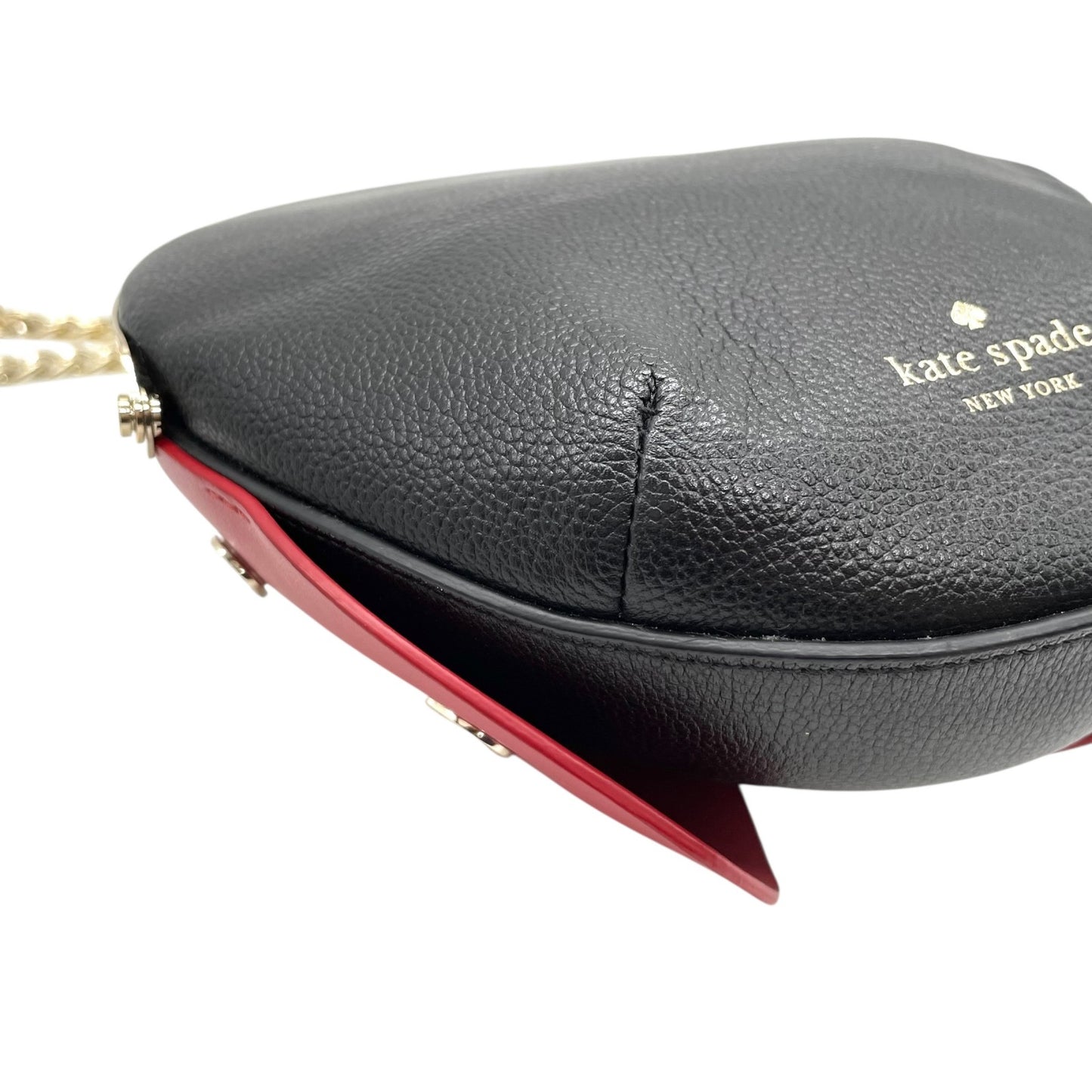 激レア 極美品 Kate Spade ケイトスペード Ladybug 3D てんとう虫 ショルダーバッグ クロスボディ 赤 レッド 黒 ブラック レザー ゴールド金具 チェーンショルダー レディース K8