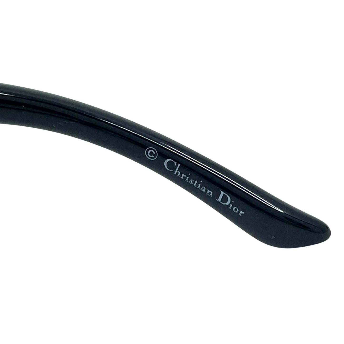 美品 Christian Dior デイオール サングラス 黒 ブラック プラスチック ロゴ グラデーション ヴィンテージ レディース W2