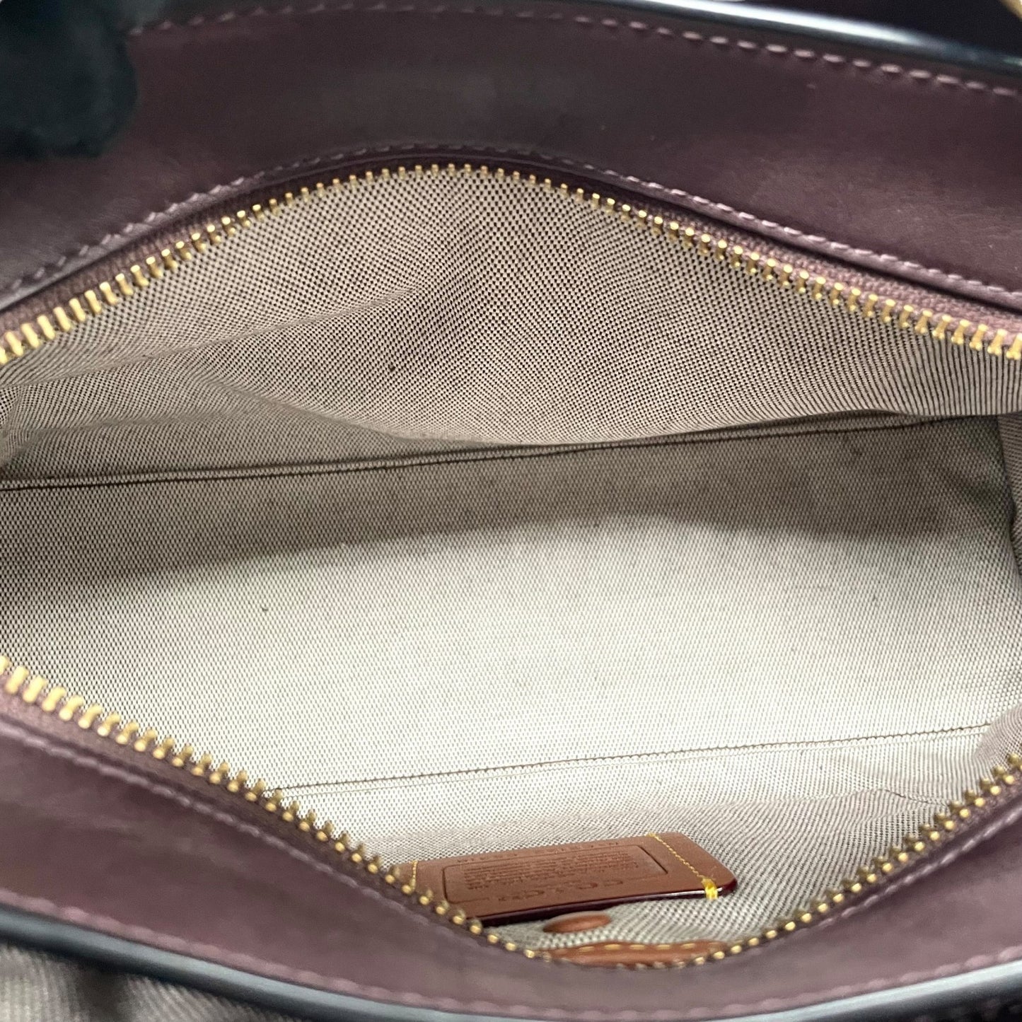 Authentic COACH Tate Carryall 2WAY Handbag Shoulder Bag Dark Green Black Leather Horse Logo