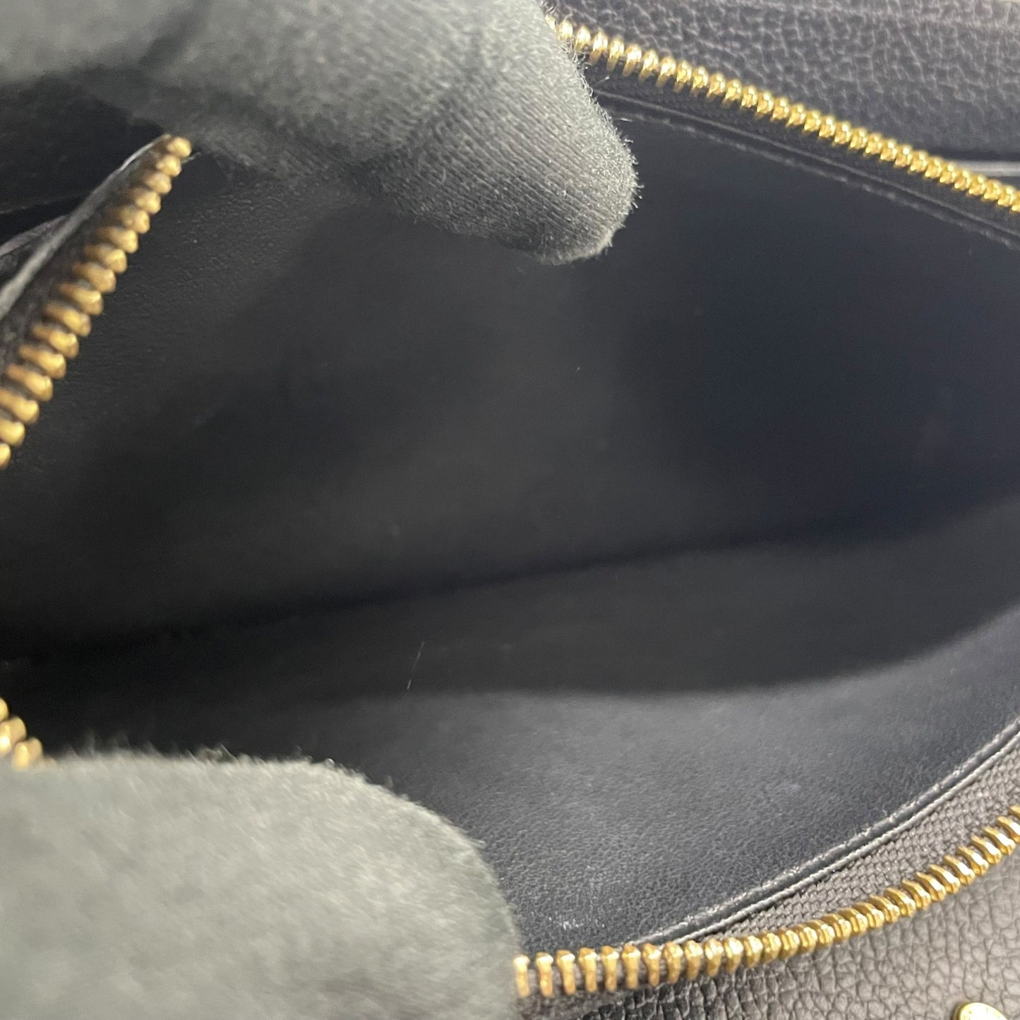 美品 LOUIS VUITTON ルイヴィトン ポルトフォイユ メティス アンプラント レザー ノワール 黒 ブラック ゴールド金具 長財布 モノグラム ロゴ M62458 レディース W2