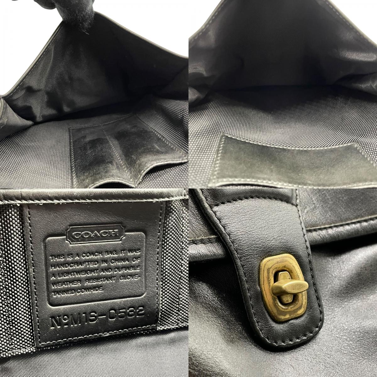 希少 COACH オールドコーチ ヴィンテージ ビジネスバッグ ブリーフケース ハンドバッグ 黒 ブラック ゴールド金具 ターンロック レザー 2WAY ダブルポケット 書類鞄 オールレザー E