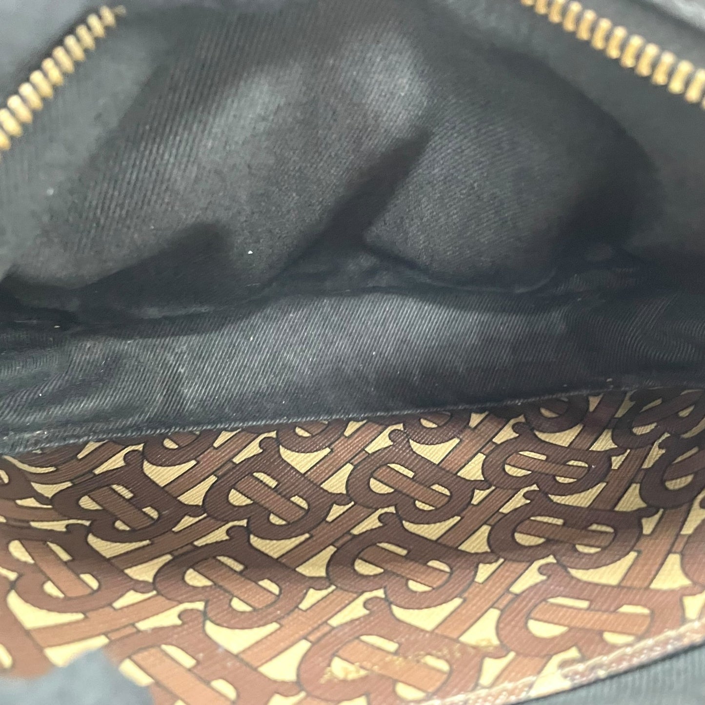 Authentic BURBERRY Monogram Stripe PVC Leather Shoulder Bag Brown Multi