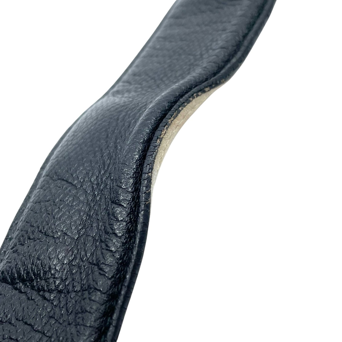 BVLGARI ブルガリ ベルト メンズ 本革 レザー ブラック 黒 サークル ロゴバックル リング シルバー金具 ビーゼロワン 高級 ブランド 紳士 箱付き ギャランティカード M4