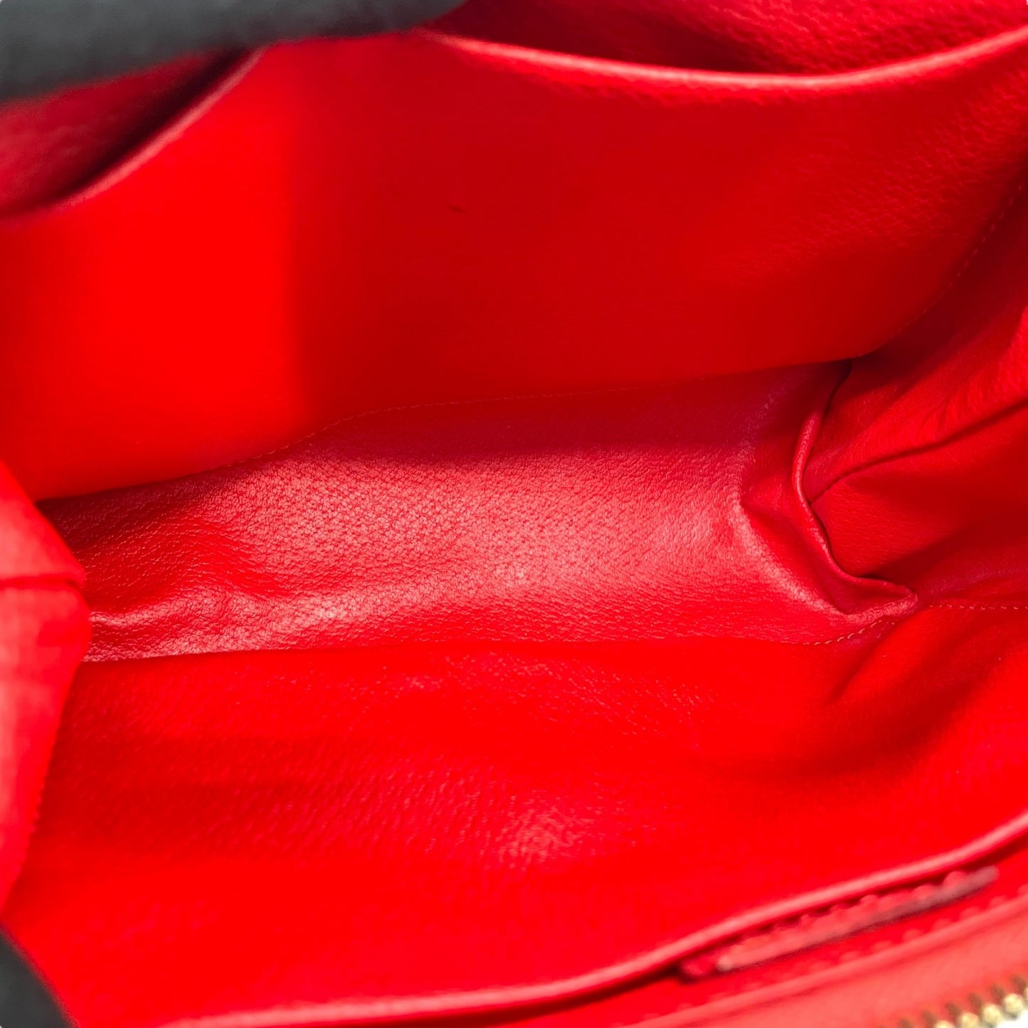 美品 CELINE セリーヌ オールドセリーヌ ポーチ メイクポーチ 化粧ポーチ クラッチバッグ 赤 レッド レザー ゴールド金具 ロゴ ヴィンテージ レディース ヴィンテージ K6