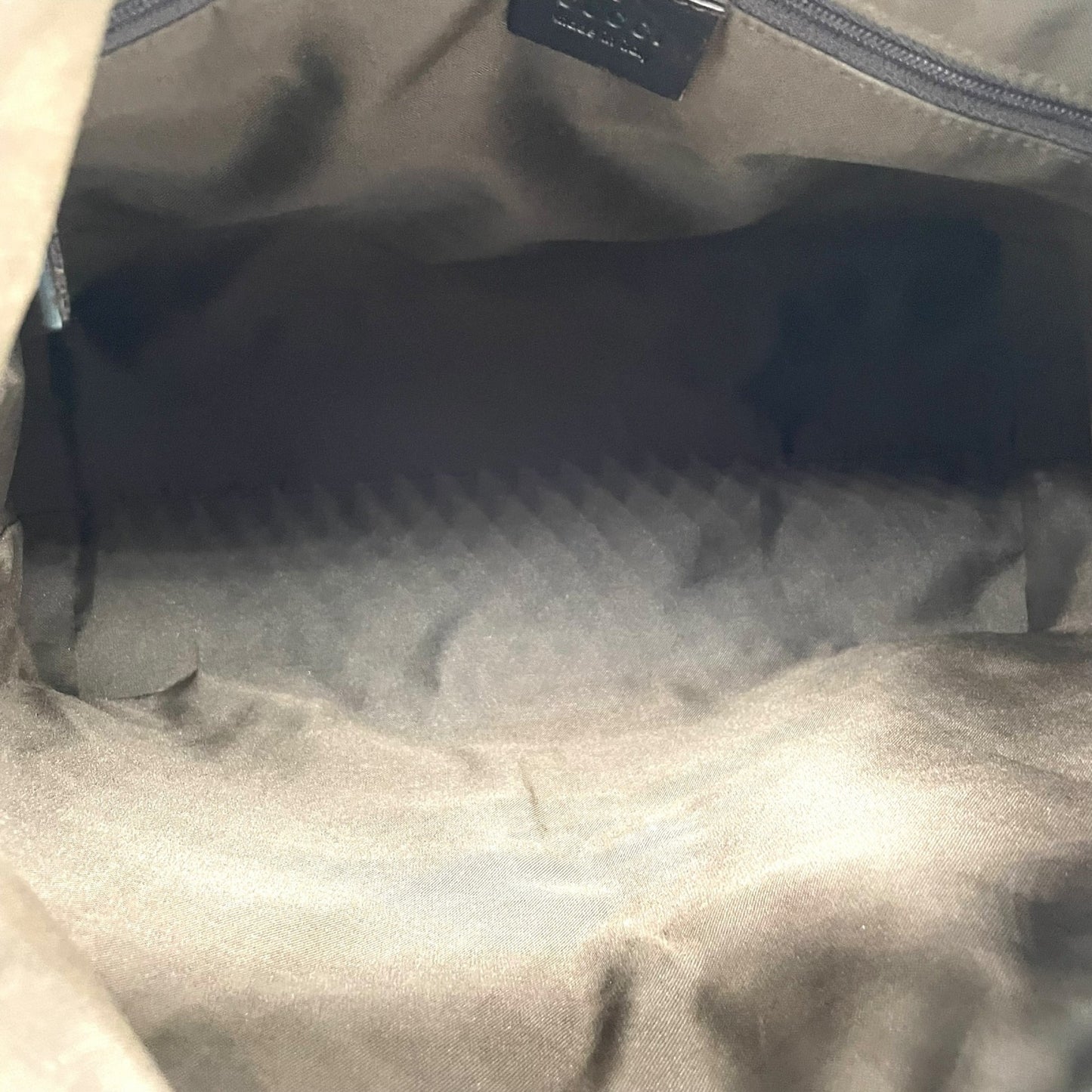 美品 GUCCI グッチ GGキャンバス ワンショルダーバッグ ハンドバッグ カーキ ブラウン キャンバス レザー シルバー金具 GG柄 ダブルポケット レディース K6