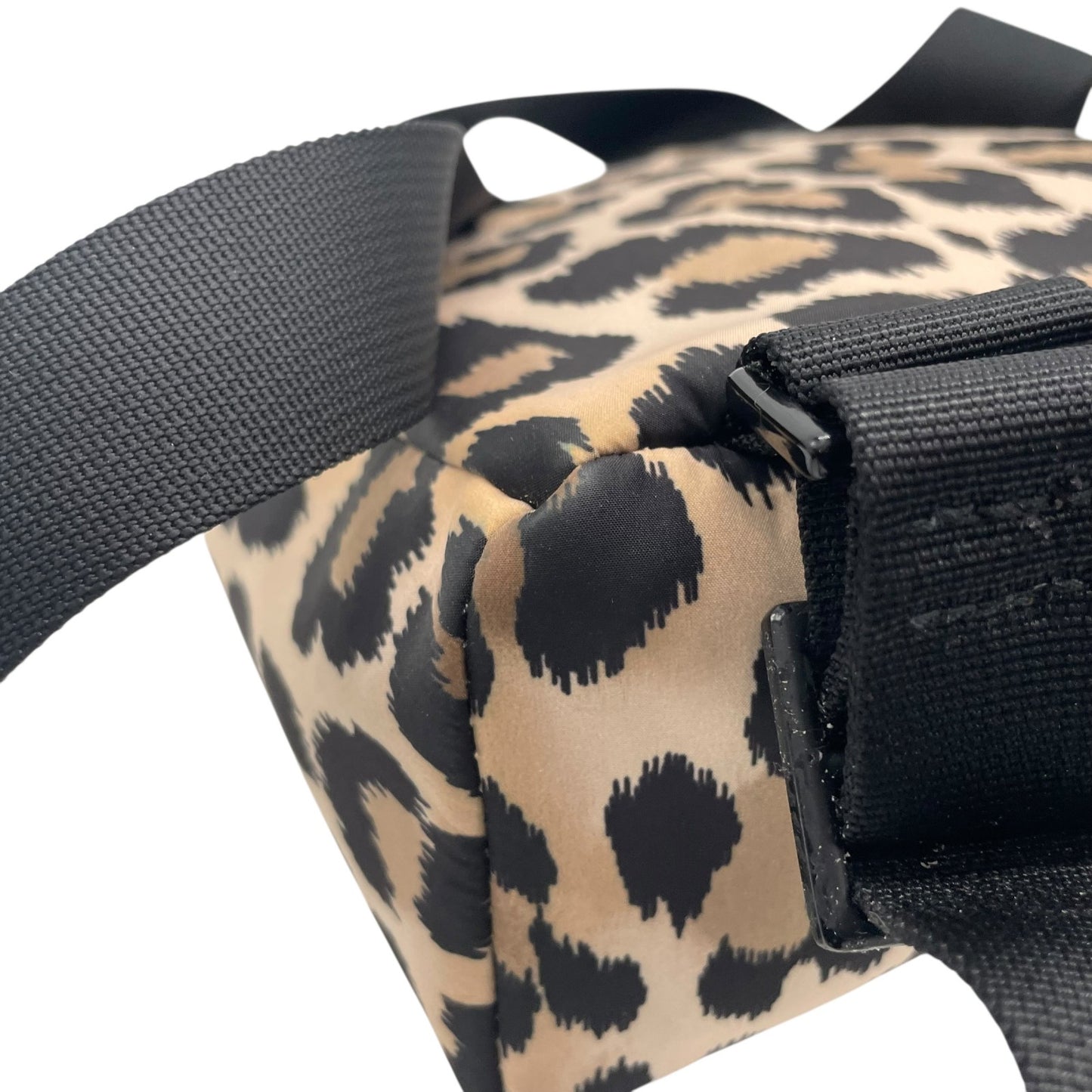 ケイトスペード KATE SPADE リュック レオパード柄 バックパック ベージュ×ブラック 黒 ナイロン レディース U8