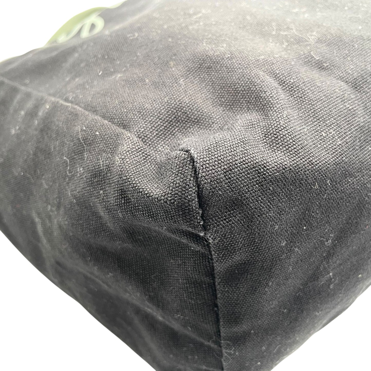 アニエスベー agns b. トートバッグ キャンバス 黒 ブラック ロゴプリント 大容量 ショルダー T3