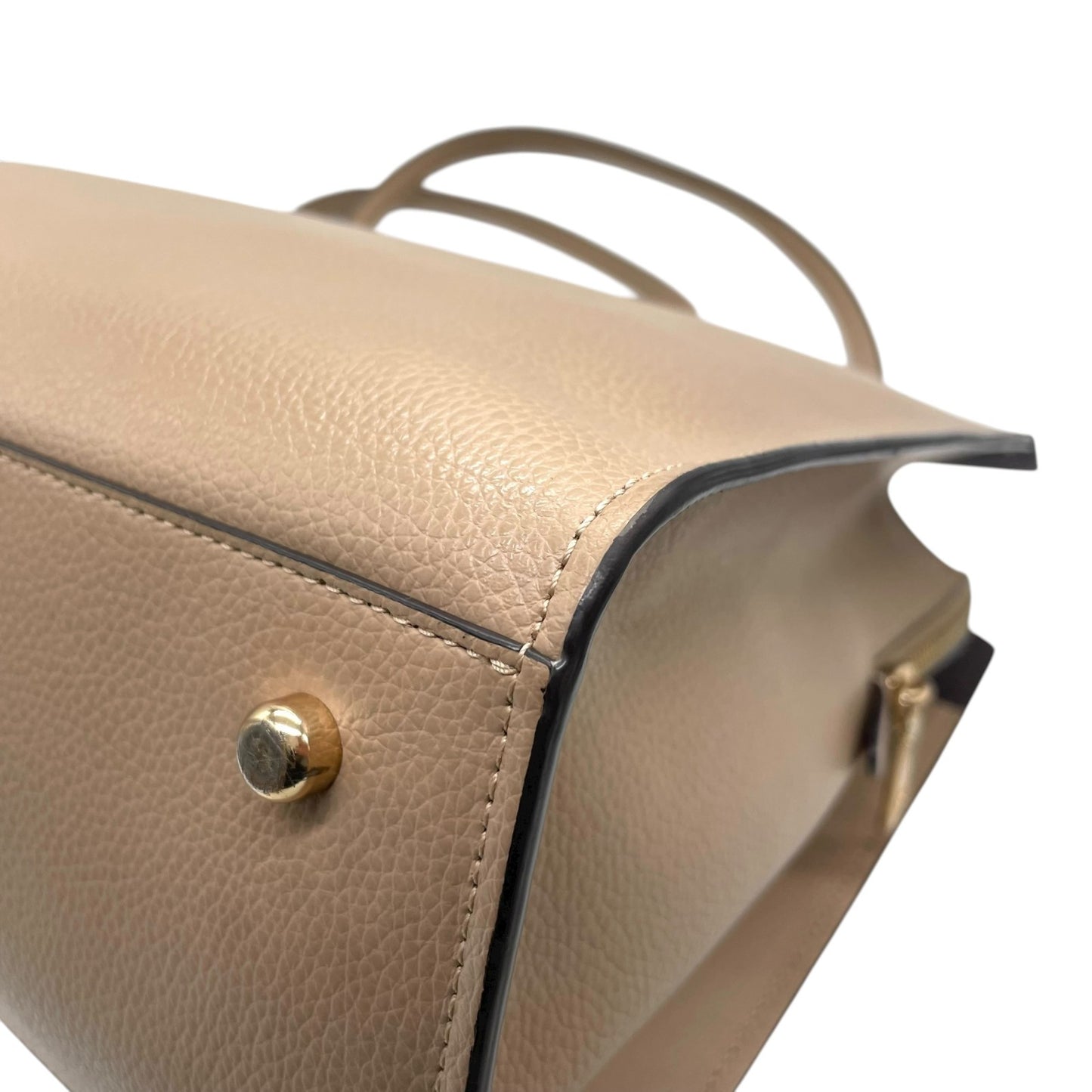 美品 コーチ COACH トートバッグ ハンドバッグ ペブルドレザー C4076 ベージュ A4収納可 金金具 ゴールド金具 ビジネスバッグ 2