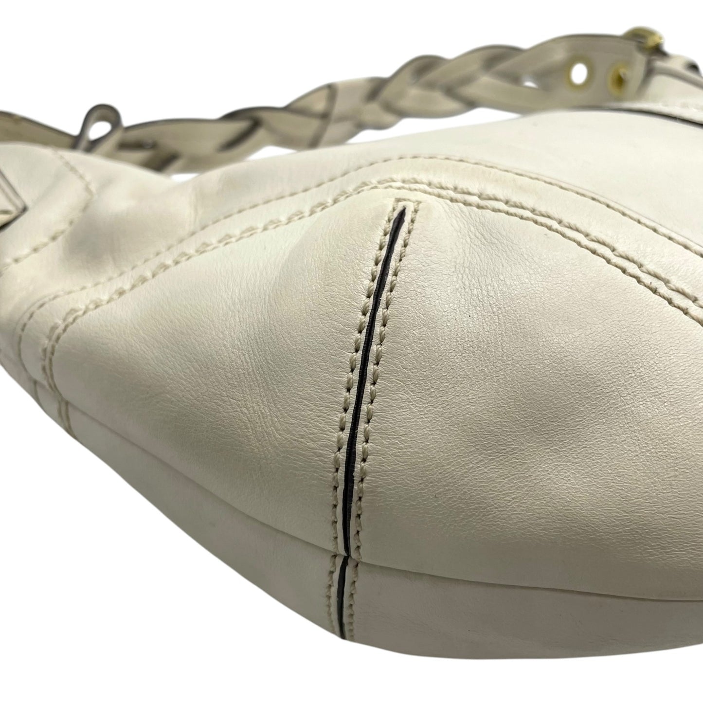 美品 コーチ COACH レザー ハンドバッグ ワンショルダーバッグ ホーボー 10043 ベージュ 金金具 ゴールド金具 Y2K 00s vintage C4