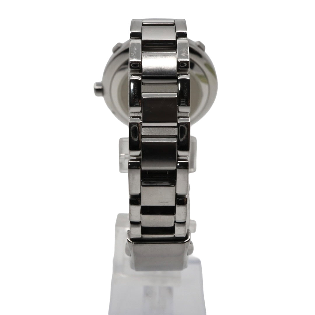 【極美品/稼働品】シチズン クロスシー 腕時計 H240-T020097 エコドライブ 電波ソーラー ワールドタイム レディース デイト シルバー アナログ ビジネス エレガント 高機能 日本製 デュラテクト クリーニング済み G4