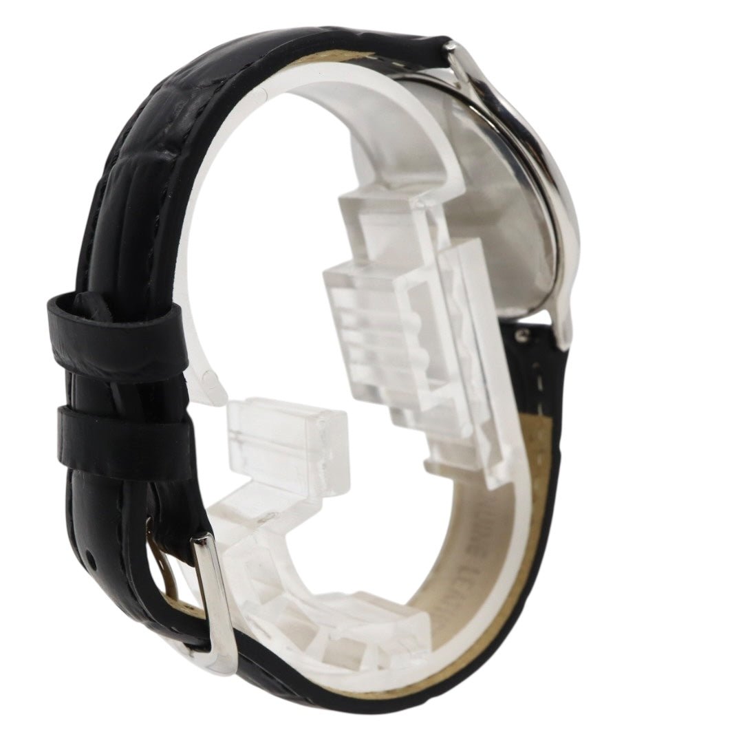 catawiki 【電池交換済】セイコー クレドール 腕時計 8J81-6A30 クオーツ アナログ シルバーダイヤル 薄型ドレスウォッチ メンズ レディース ユニセックス ブラックレザーベルト クラシック エレガント 高級モデル シンプル クリーニング済み G2