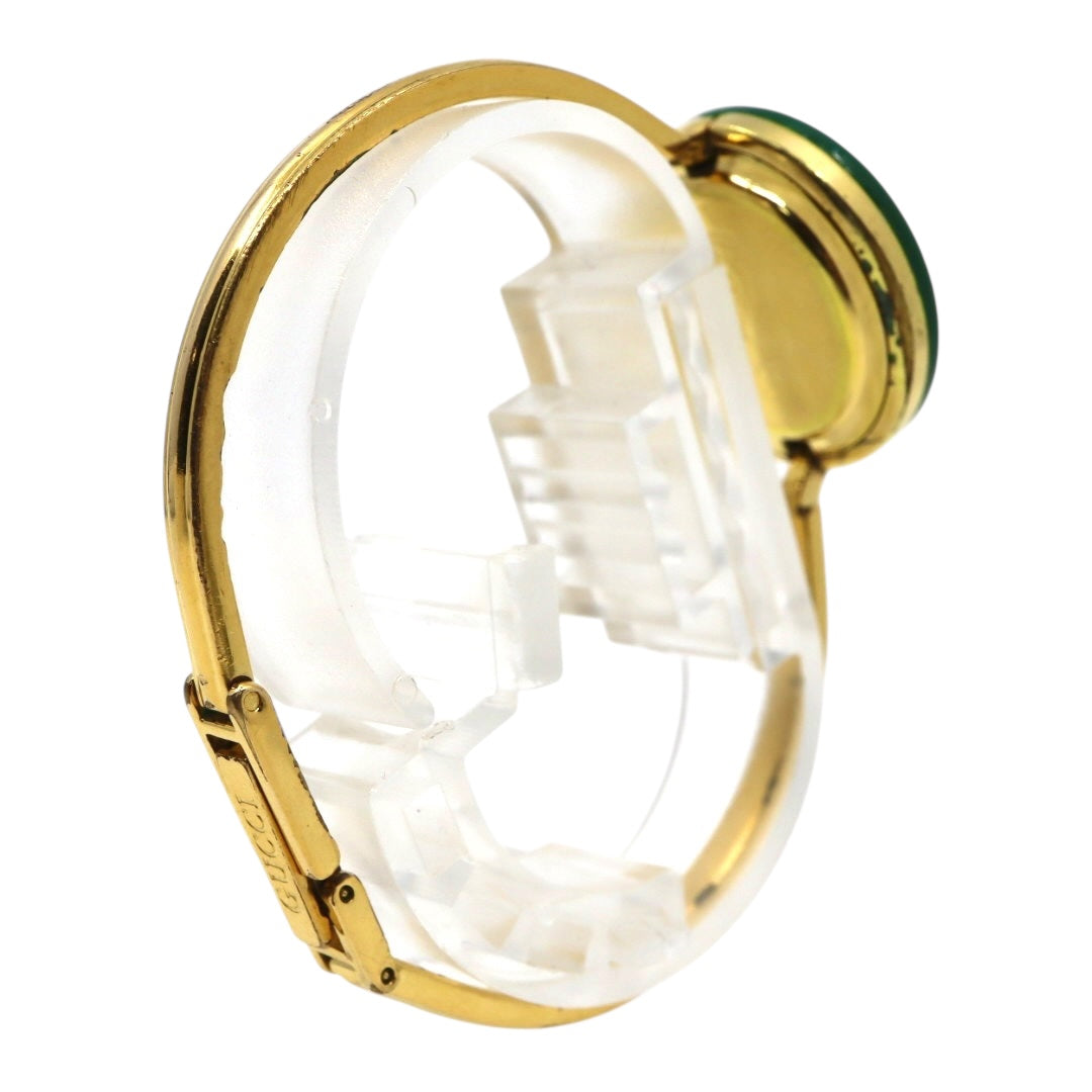 【美品/電池交換済】グッチ GUCCI チェンジベゼル 11/12 腕時計 レディース クオーツ バングルウォッチ ゴールド ヴィンテージ アンティーク シェリーラインベゼル クラシック エレガント アイコン 人気モデル クリーニング済み G3