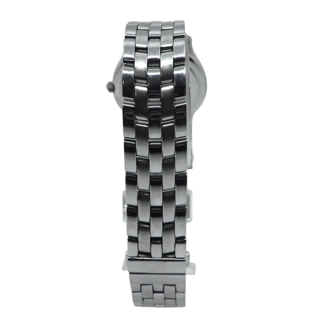 【電池交換済／クリーニング済】グッチ GUCCI 5500L 腕時計 レディースウォッチ クォーツ シルバー文字盤 ローマンインデックス デイト表示 ステンレススチール クラシック エレガント ドレスウォッチ ビジネス 稼働品 G3