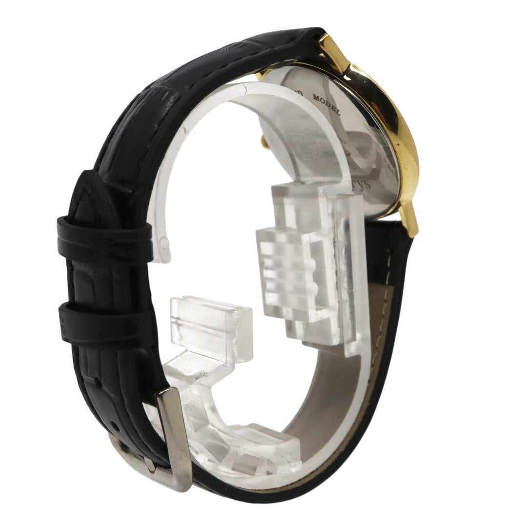 美品 電池交換済 新品ベルト バーバリー Burberrys 6000G 腕時計 メンズウォッチ クォーツ ゴールド ホワイト文字盤 ローマンインデックス ホースロゴ クラシック ヴィンテージ エレガント ドレスウォッチ 稼働品 G3