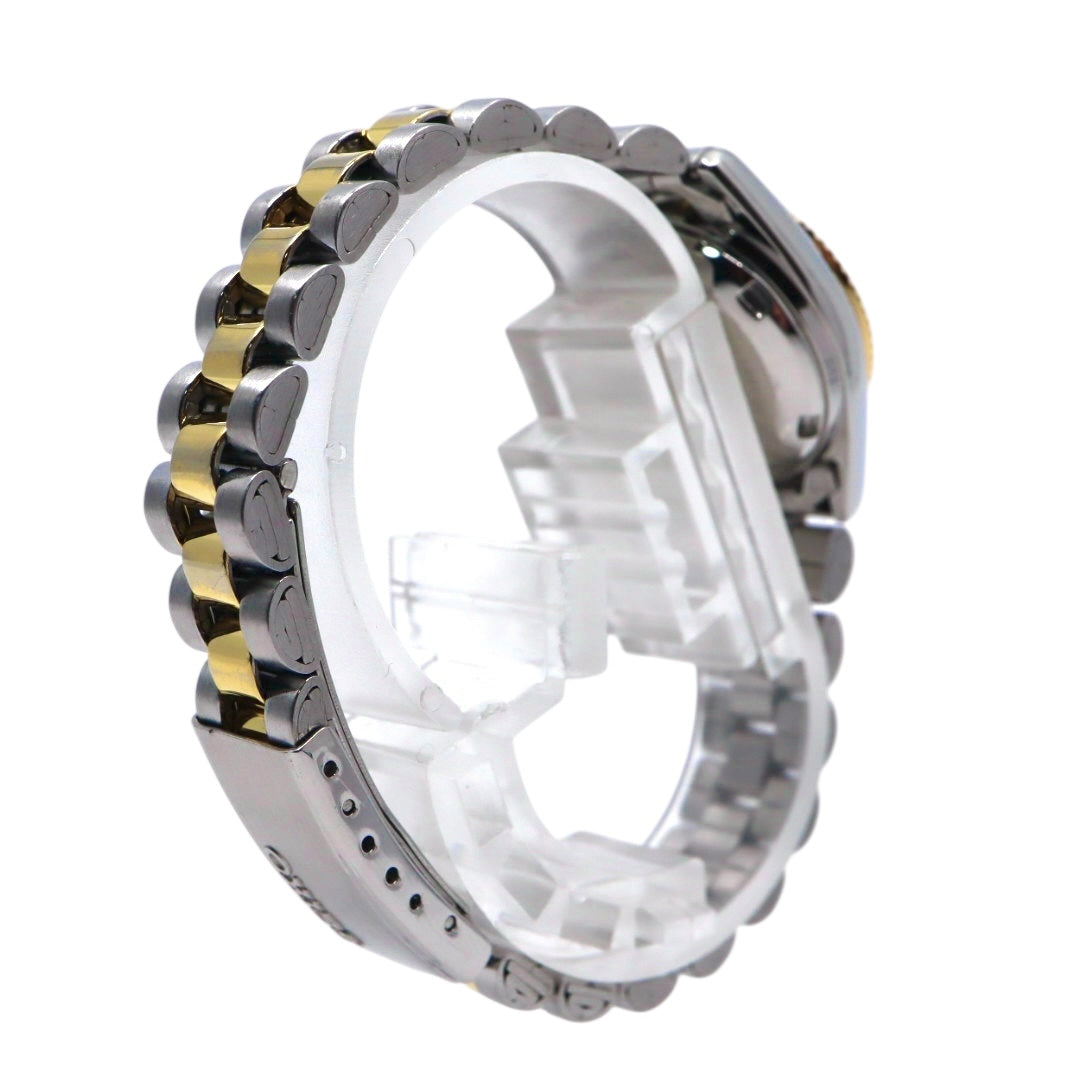 【未使用級/美品/稼働品】セイコー SEIKO 5 レディース腕時計 4206-0510 自動巻き オートマチック デイデイト ゴールド文字盤 コンビブレス フルテッドベゼル アナログ クラシック ビンテージ エレガント クリーニング済 G2