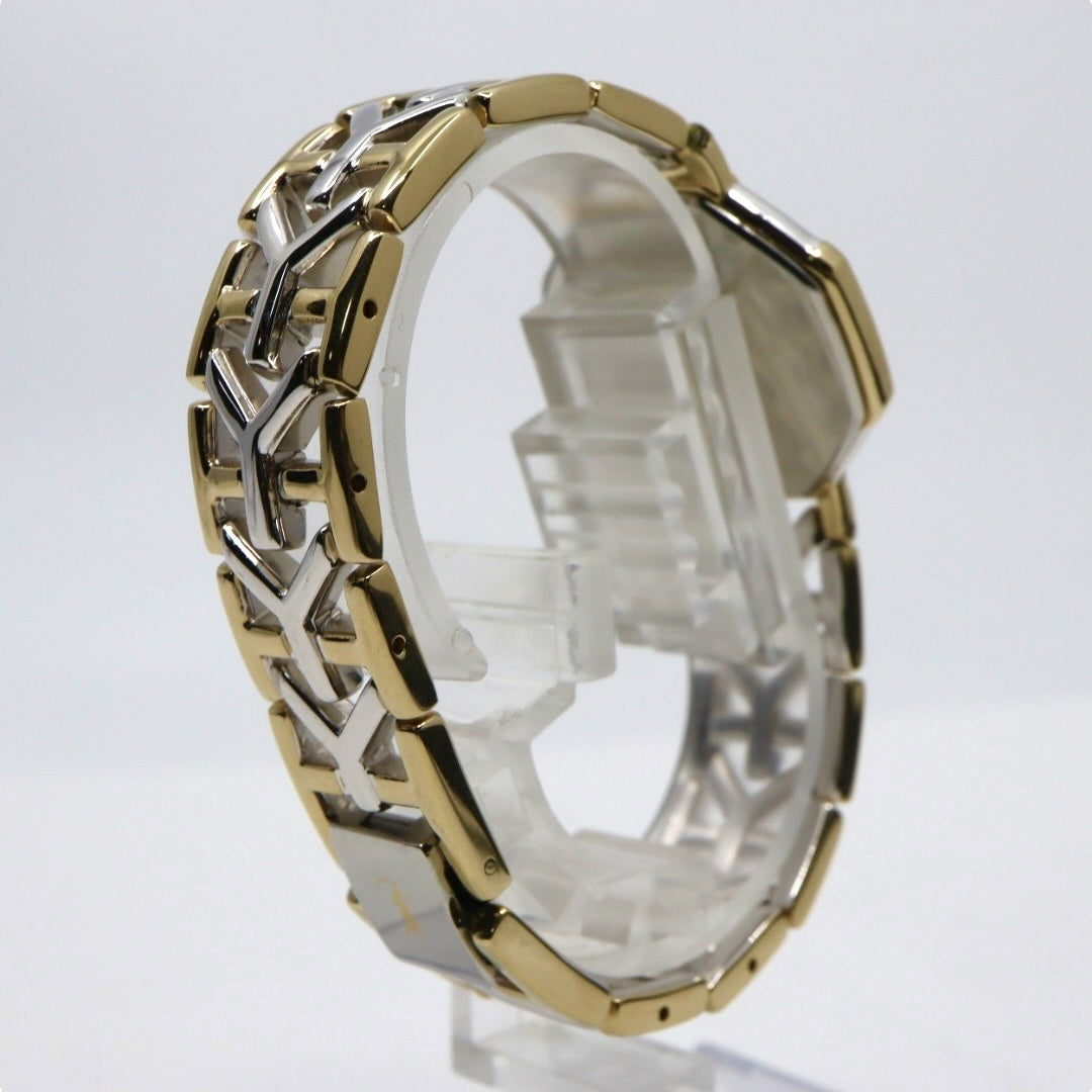 【新品同様/電池交換済】イヴサンローラン YSL 腕時計 4620-E62143 レディース クオーツ アナログ オクタゴン 八角形 ゴールド文字盤 コンビブレス ヴィンテージ クラシック エレガント ドレスウォッチ クリーニング済 G2