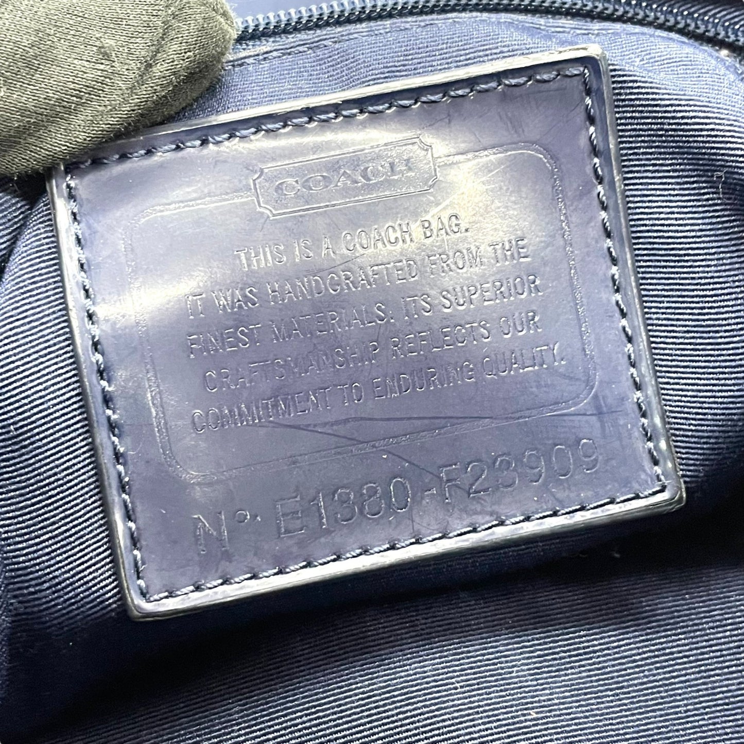 コーチ COACH リュックサック バックパック リュック デイパック F23909 シグネチャー レザー ナイロン 紺 ネイビー オレンジ カジュアル U8