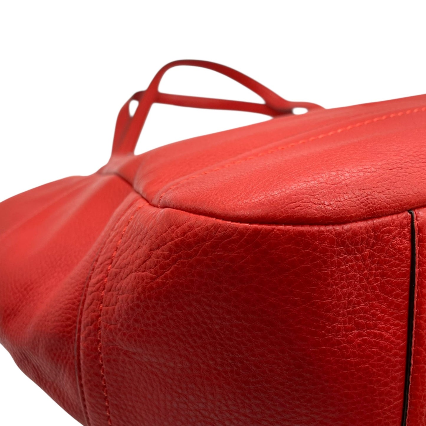 コーチ COACH トートバッグ ペブルドレザー F23284 赤 レッド 黄色 イエロー チャーム付き A4対応 通勤 通学 S24