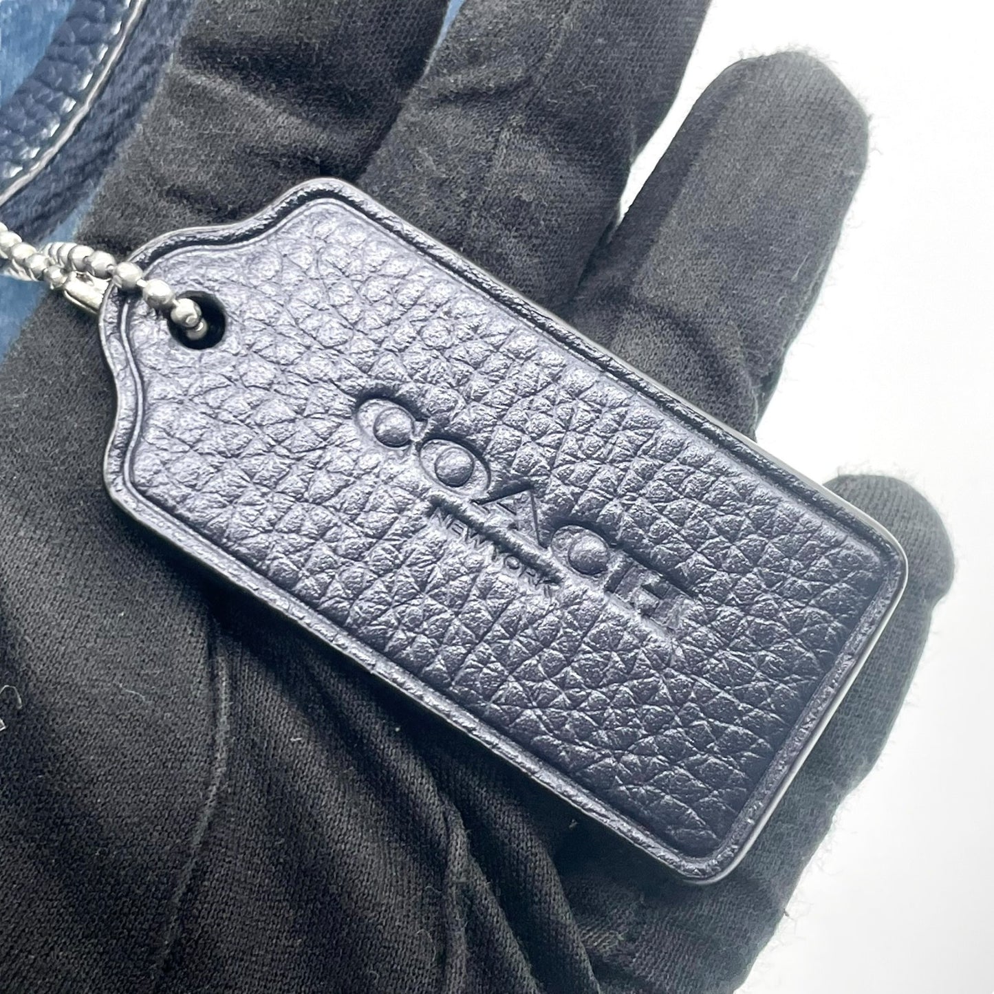 コーチ COACH デニム トートバッグ ショルダーバッグ ロングハンドル 肩掛け 馬車ロゴ ビッグロゴ 大容量 A4対応 ブルー レディース メンズ ヴィンテージ U17