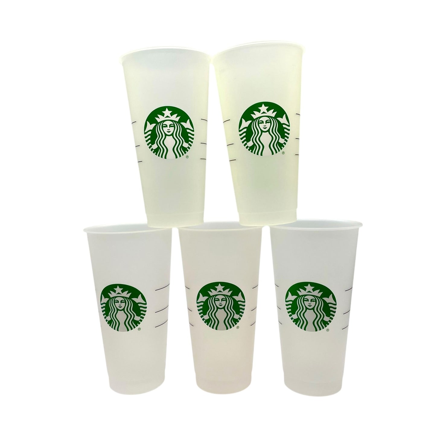 【海外限定】STARBUCKS スターバックス ミステリーカラーチェンジカップ リユーザブルカップ コールド専用 カップ グラス コップ パーティー 5点セット P