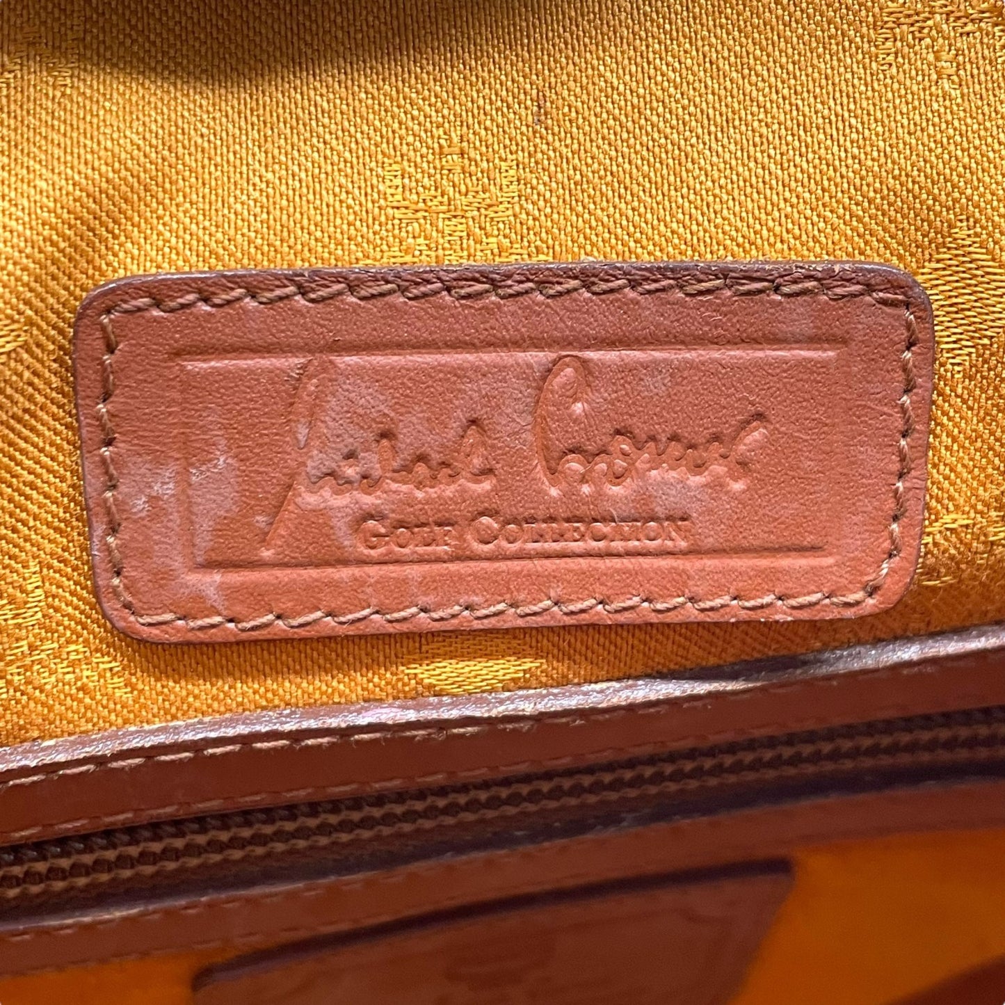 エムシーエム MCM ヴィセトス 2WAY ハンドバッグ ミニボストンバッグ ショルダーバッグ 茶 ブラウン コニャック レザー ゴールド金具 斜め掛け可 レディース C
