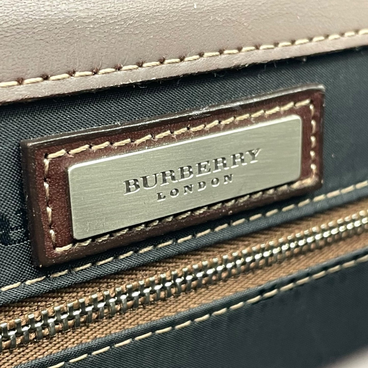 BURBERRY バーバリー ビジネスバッグ レザー ブラウン【中古】 メンズ
