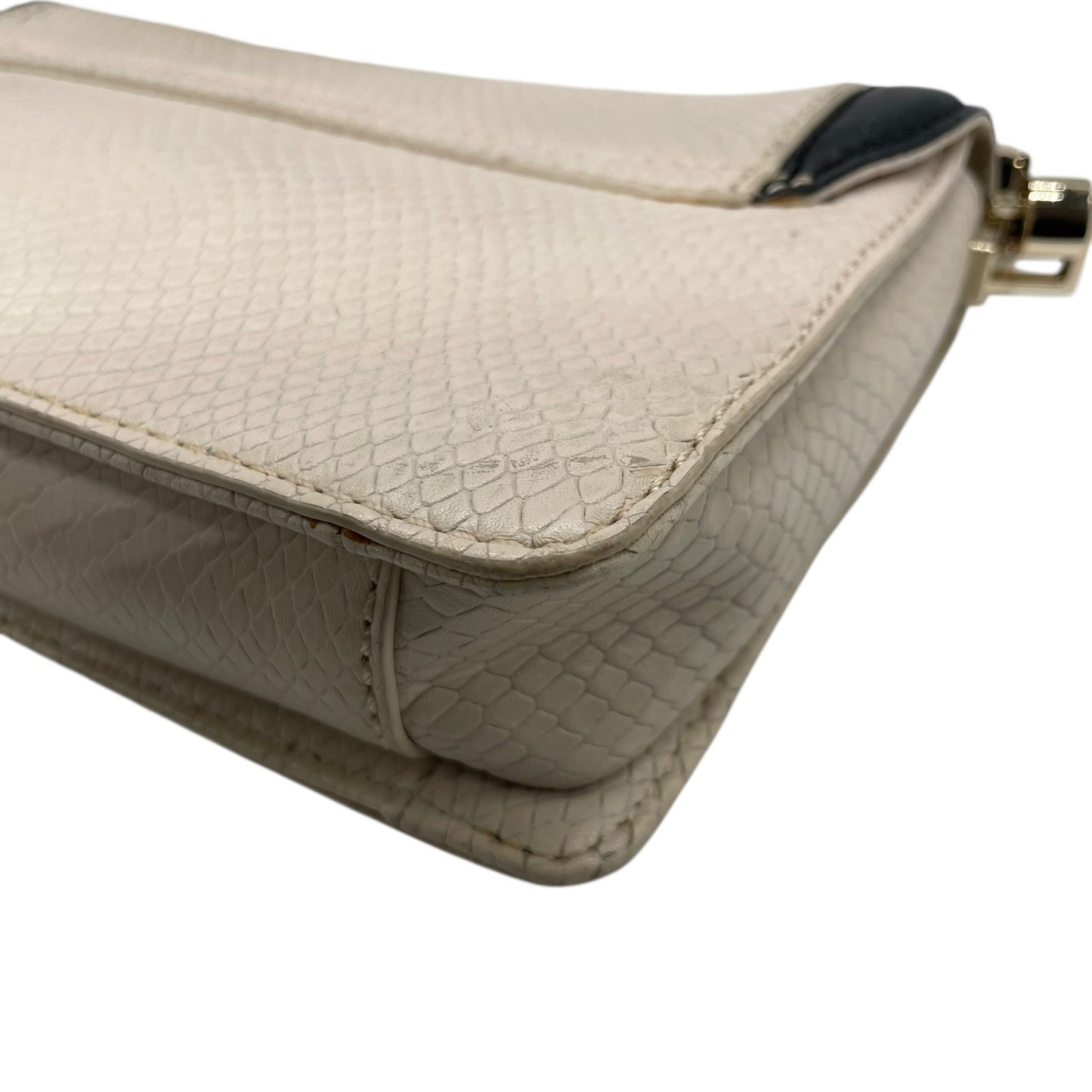 ケイトスペード Kate Spade 2WAY ショルダーバッグ 型押し レザー ホワイト 白 ブラック 黒 バイカラー 上品 レディース S81