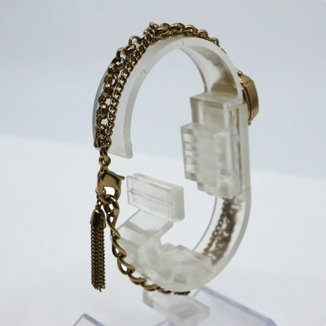 【美品/稼働品】アガット agete 腕時計 1306 ダイヤモンド レディース クオーツ PGP ピンクゴールド ブレスレット ジュエリーウォッチ アンティーク クラシック エレガント フェミニン アクセサリー G10