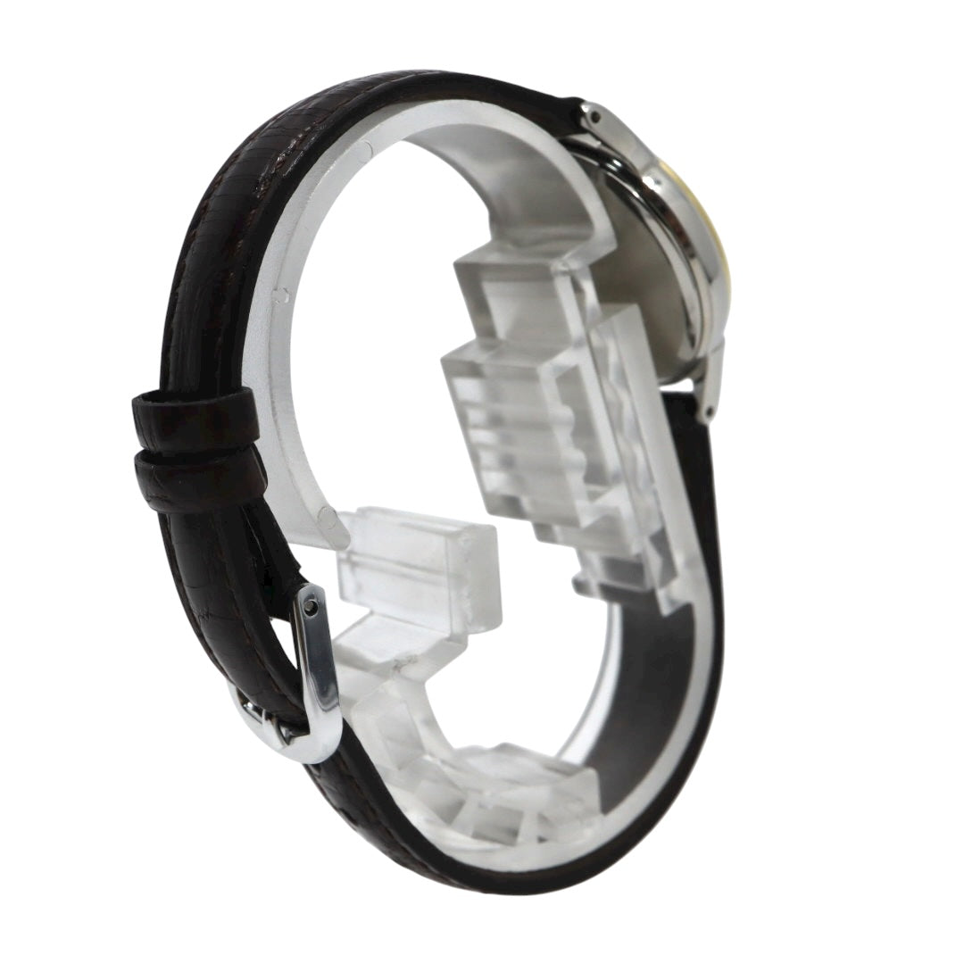 SEIKO セイコー 7N01-6881 ゴールドトーン ベゼル テクスチャー文字盤 クォーツ レディース ステンレス レザーベルト 上品 エレガント ウォッチ G11