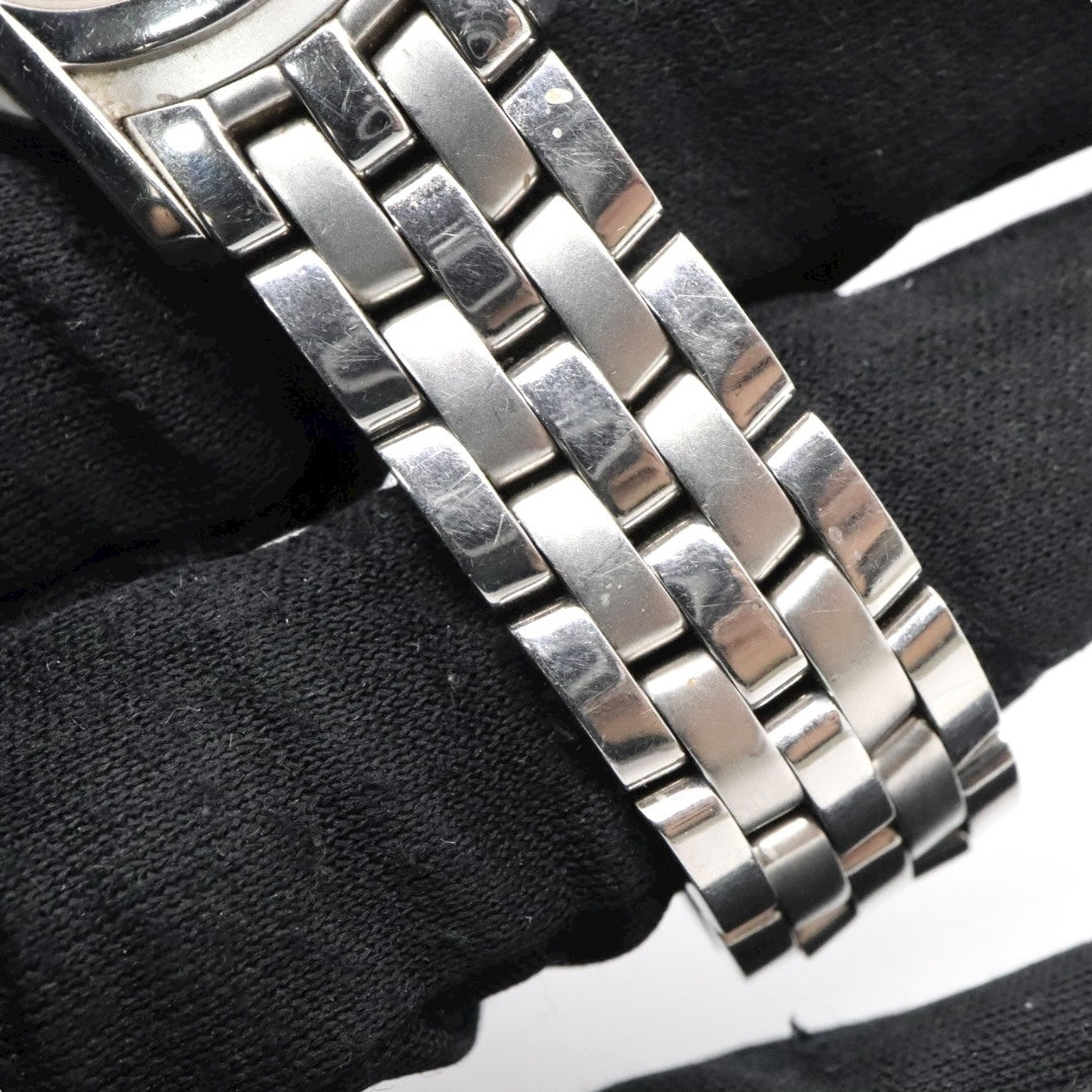 GUCCI グッチ 5500L レディース腕時計 ブラック文字盤 ローマンインデックス デイト ステンレススチール クォーツ スイス製 リンクブレス G11