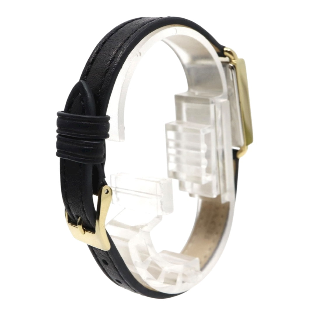 【美品】コーチ COACH 腕時計 レディース Cadie キャディ ゴールド シルバー ブラック レザー レクタンギュラー スクエア CA.144.7.34.3634 クォーツ アナログ 2針 シンプル クラシック エレガント 上品 アールデコ調 G11