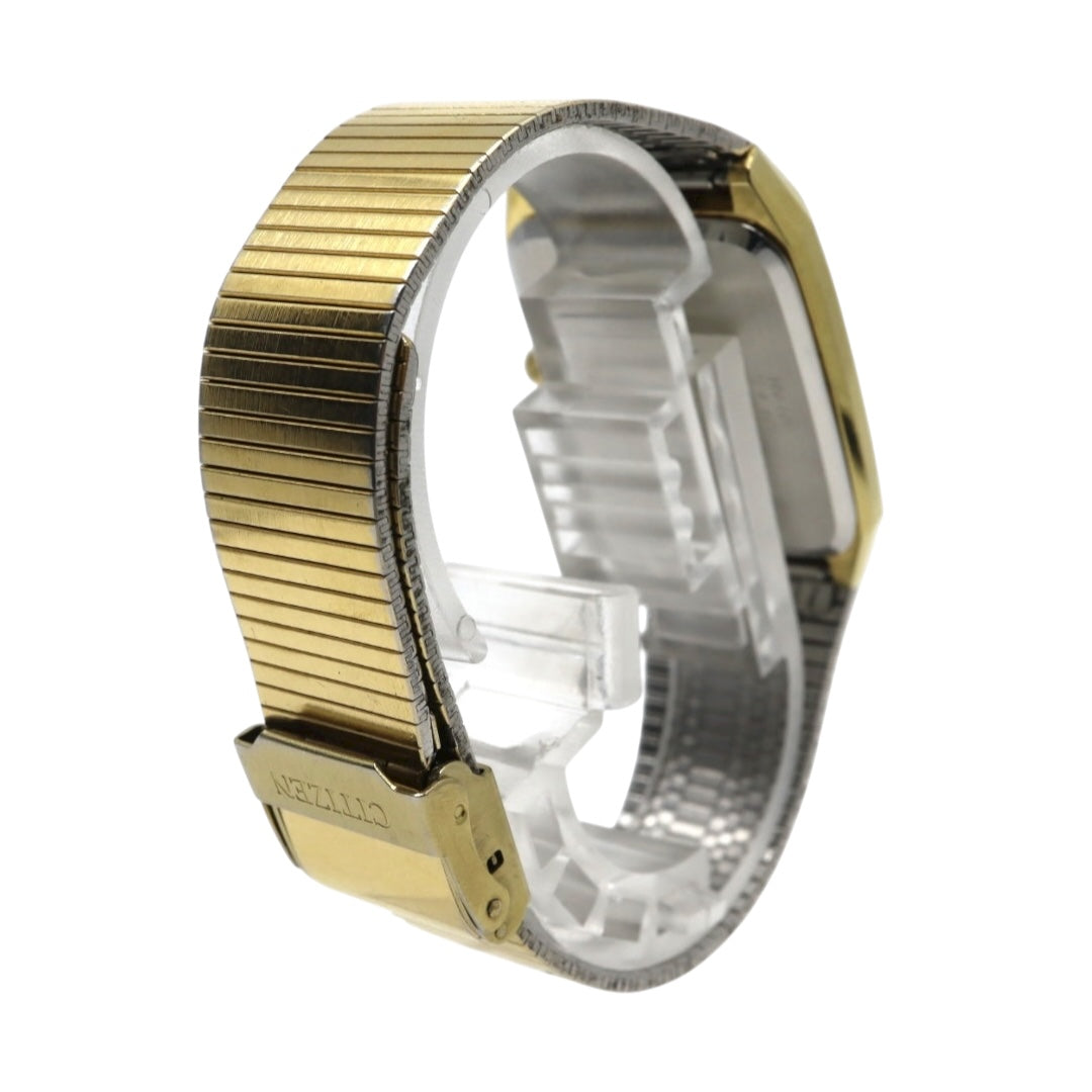 CITIZEN シチズン クォーツ 腕時計 ゴールドカラー レクタンギュラー ステンレス メンズ レディース アナログ G11