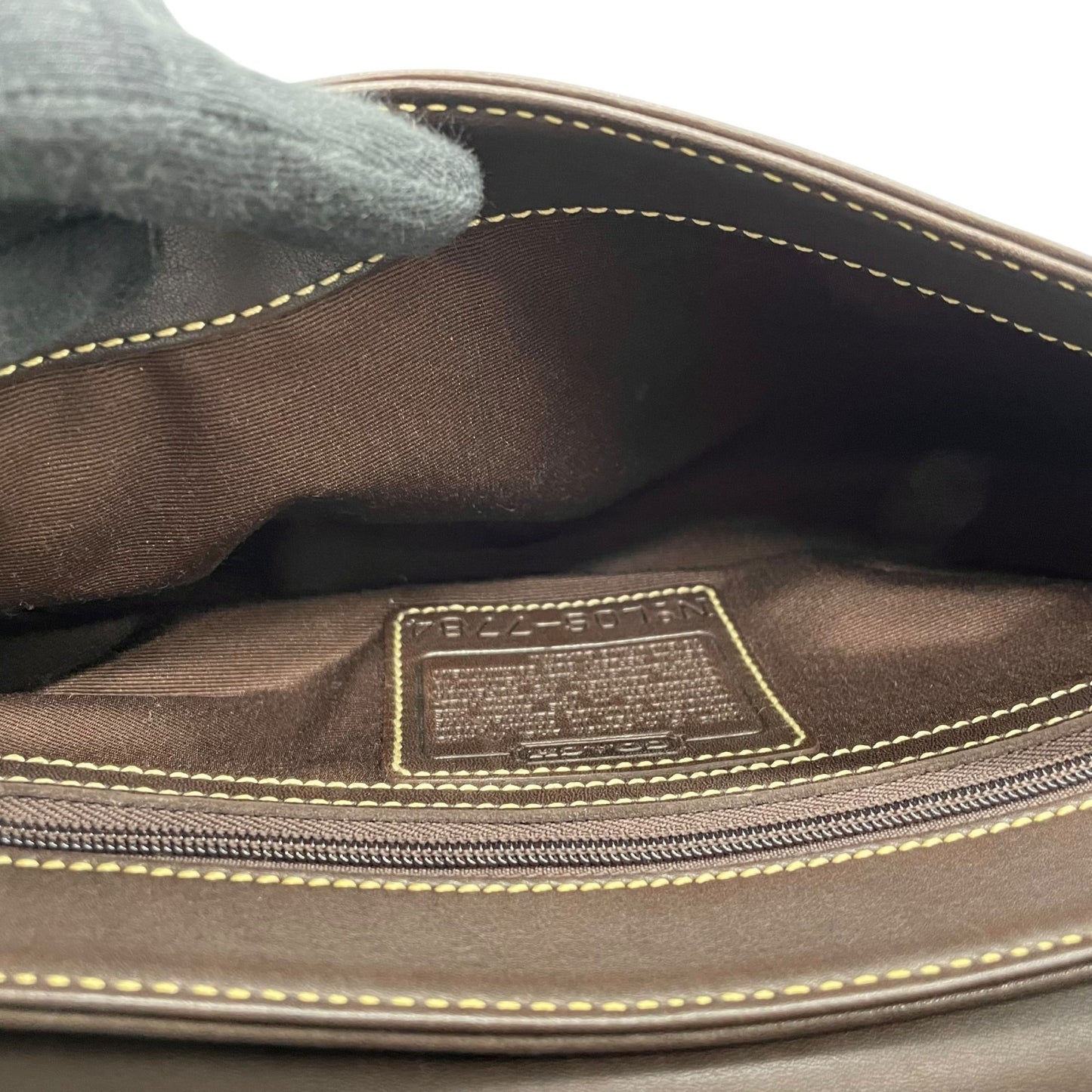 【美品】COACH コーチ 7784 ショルダーバッグ レザー ブラウン 茶色 バックルフラップ ステッチ ワンショルダー バッグ Y2K 00s vintage s91