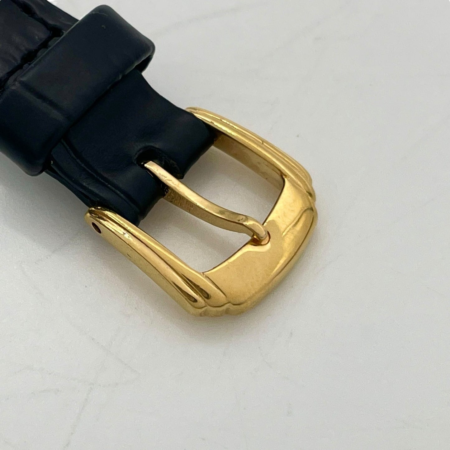 【電池交換済／美品】セイコー エクセリーヌ レディース 腕時計 3F31-5A20 クオーツ ゴールド文字盤 スクエアケース 黒革ベルト アナログ クラシック ビンテージ エレガント ドレスウォッチ クリーニング済 人気モデル G