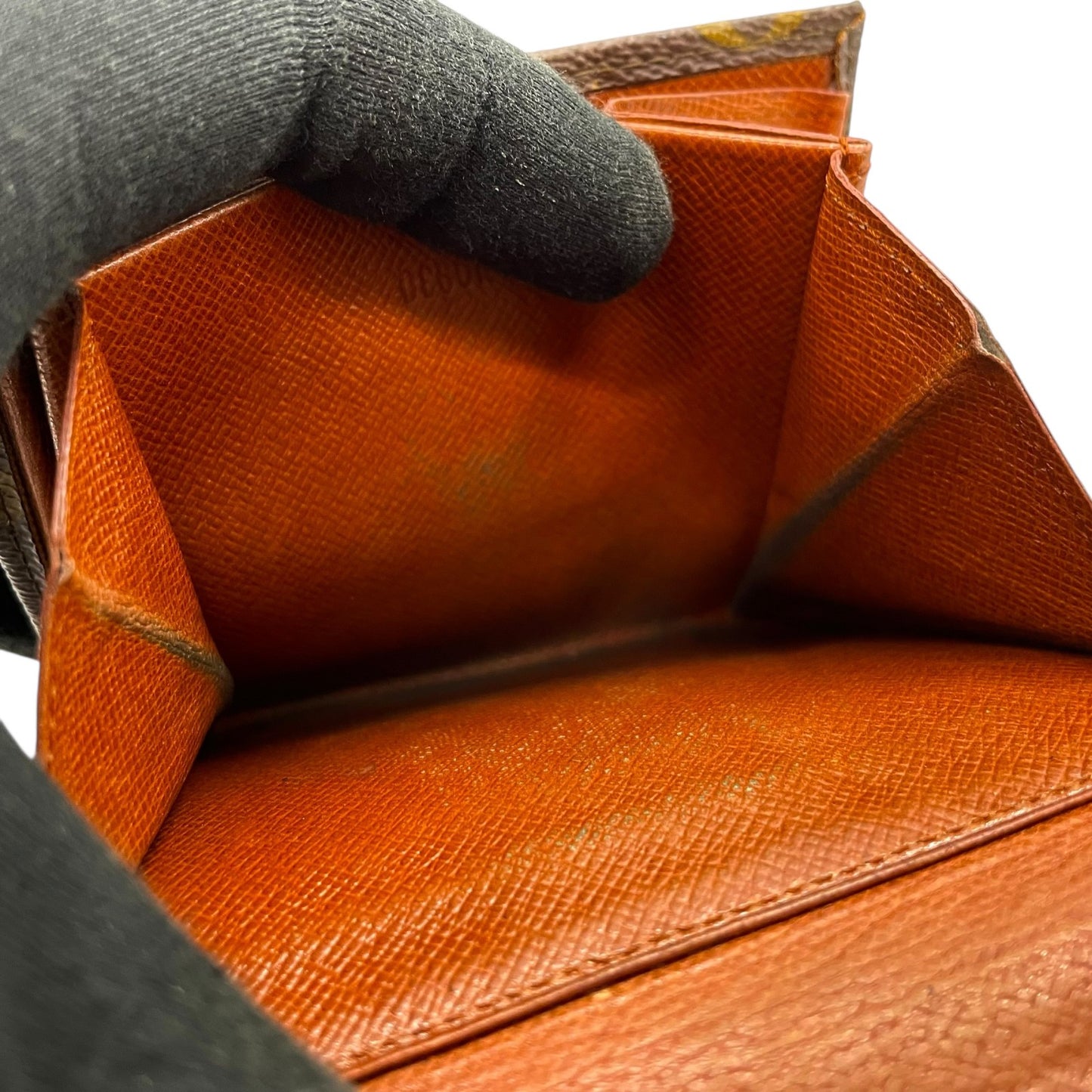 LOUIS VUITTON ルイヴィトン モノグラム コンパクトウォレット 三つ折り財布 Wホック ポルトモネビエ M61660 茶 ブラウン PVC レザー メンズ レディース M2