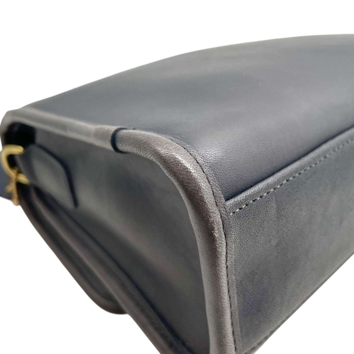 COACH オールドコーチ 2WAY ハンドバッグ ショルダーバッグ 紺 ネイビー オールレザー ターンロック ゴールド金具 クロスボディ 斜め掛け レディース S84